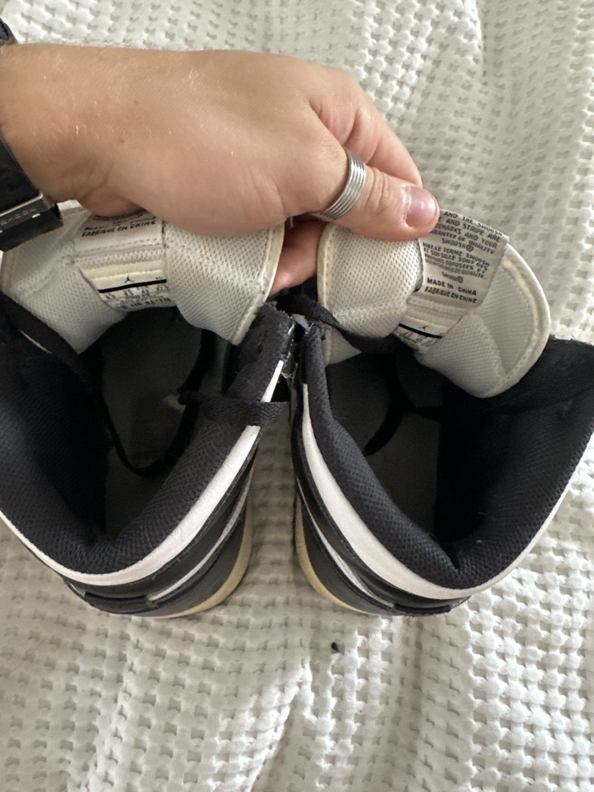 Jordan Brand × Nike Jordan 1 Black White 2014 Size US 9.5 / EU 42-43 - 4 Thumbnail