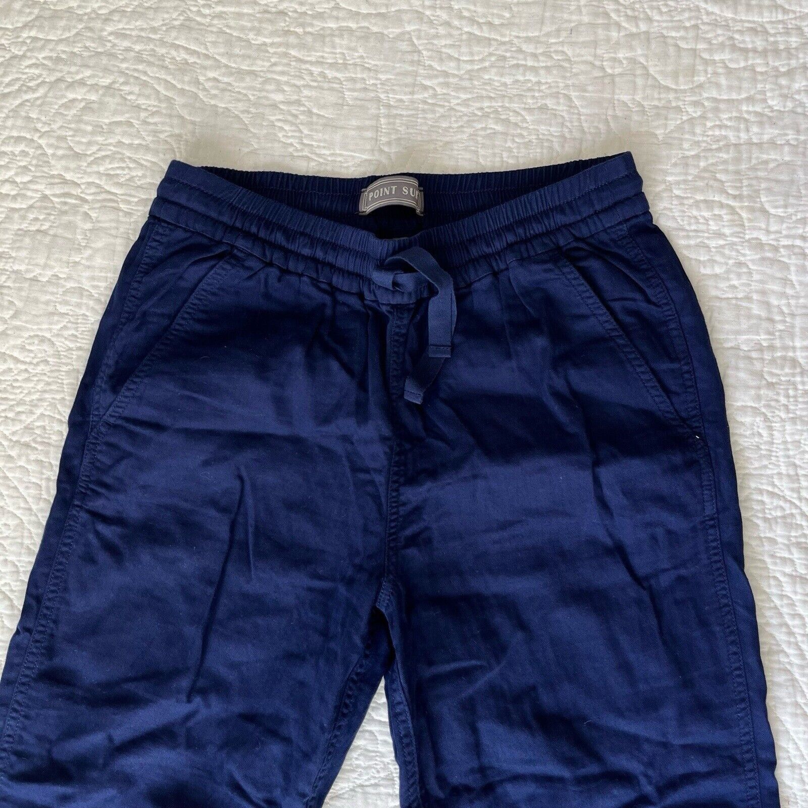 J.Crew J. Crew Point Sur Womens Seaside Pants Blue pull linen elast Size 26" / US 2 / IT 38 - 2 Thumbnail