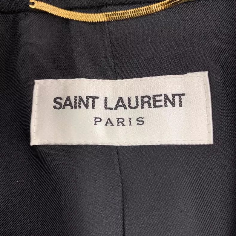 Saint Laurent Paris Saint Laurent Black Wool Anchor Embroidered Blazer-2507 Size L / US 10 / IT 46 - 4 Thumbnail