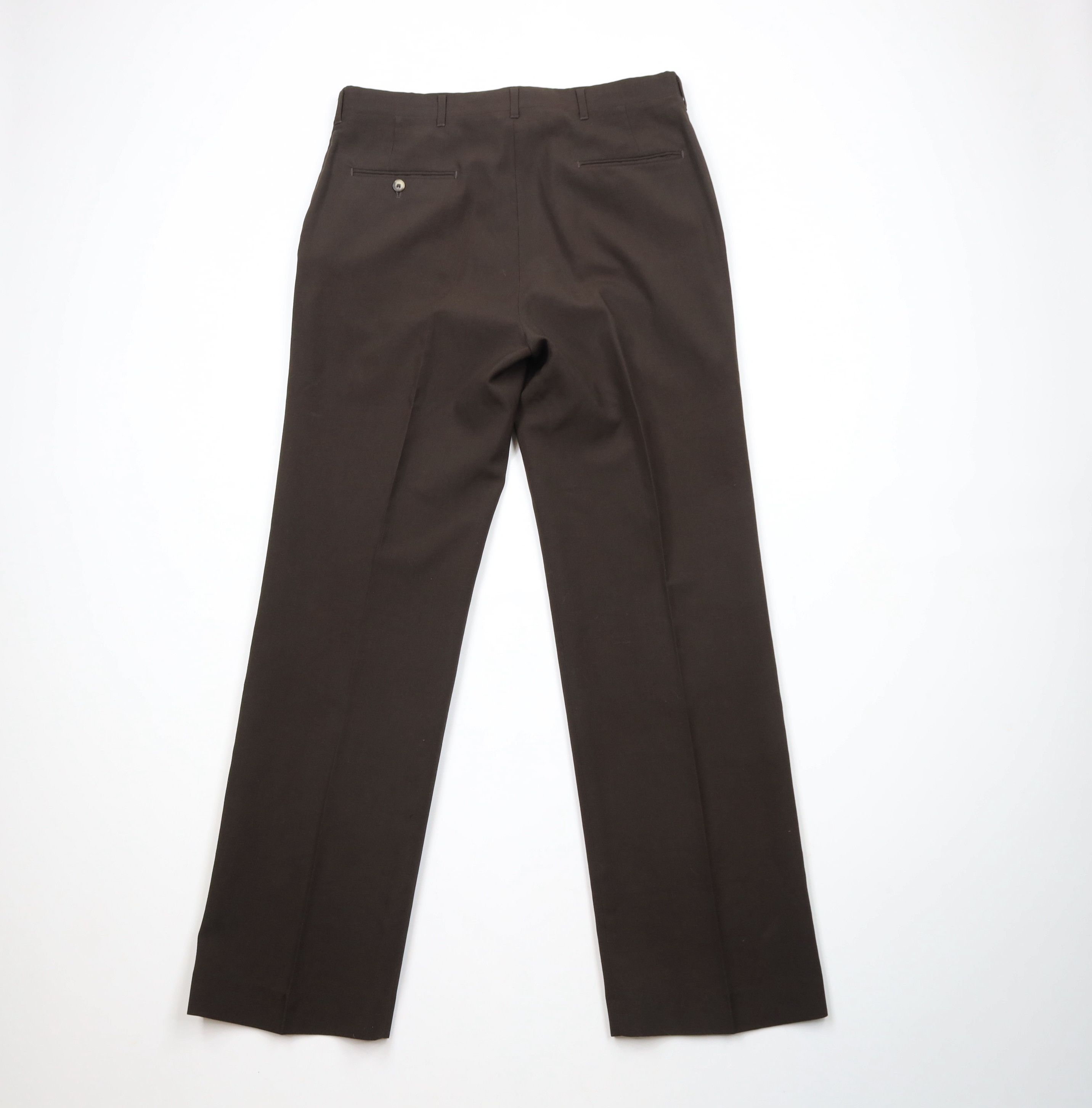 Vintage 70s Streetwear Flared Wide Leg Chino Pants Brown USA