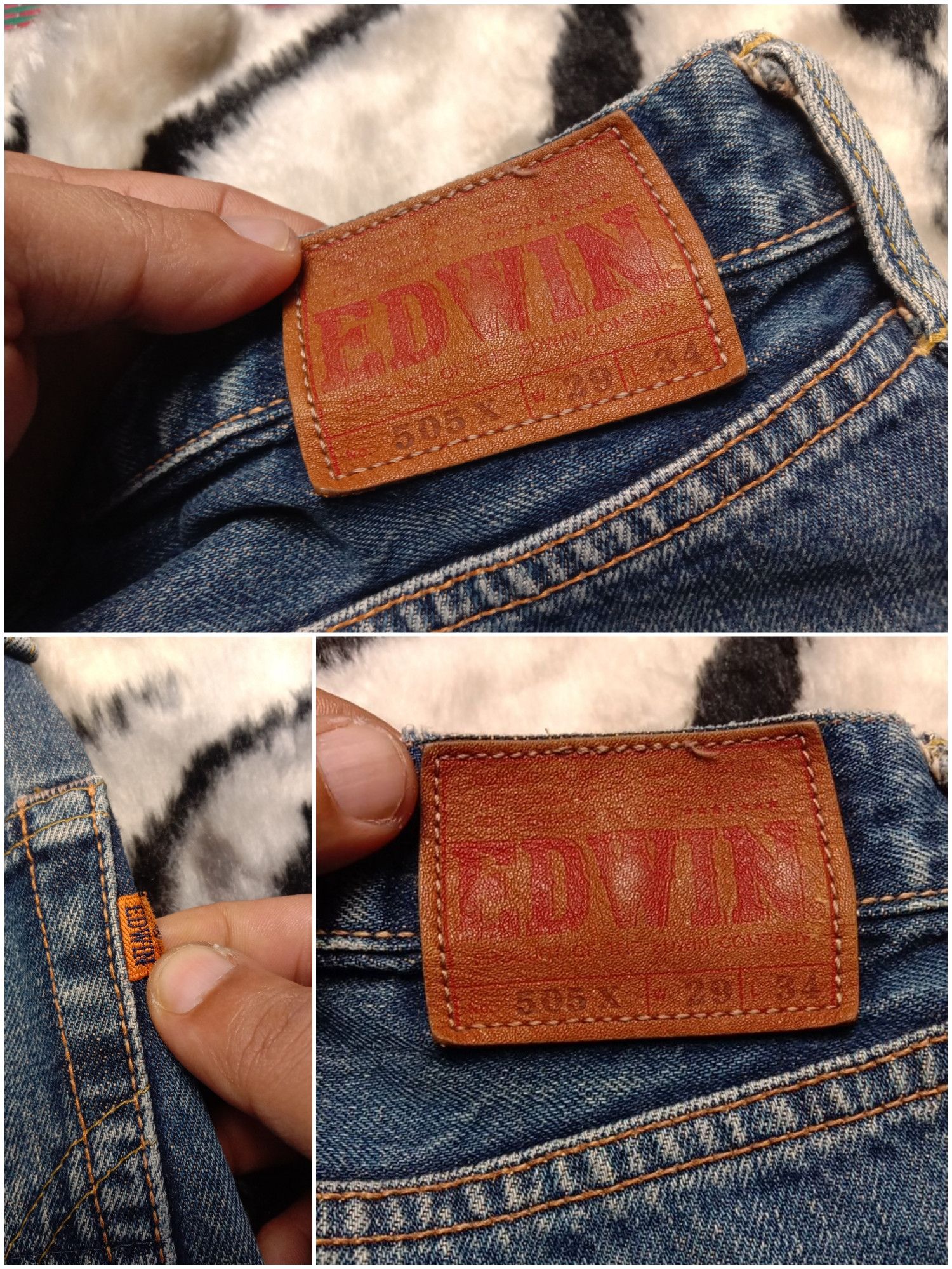 Edwin Vintage Edwin 505 X Selvedge Distressed Jeans Size US 28 / EU 44 - 3 Thumbnail