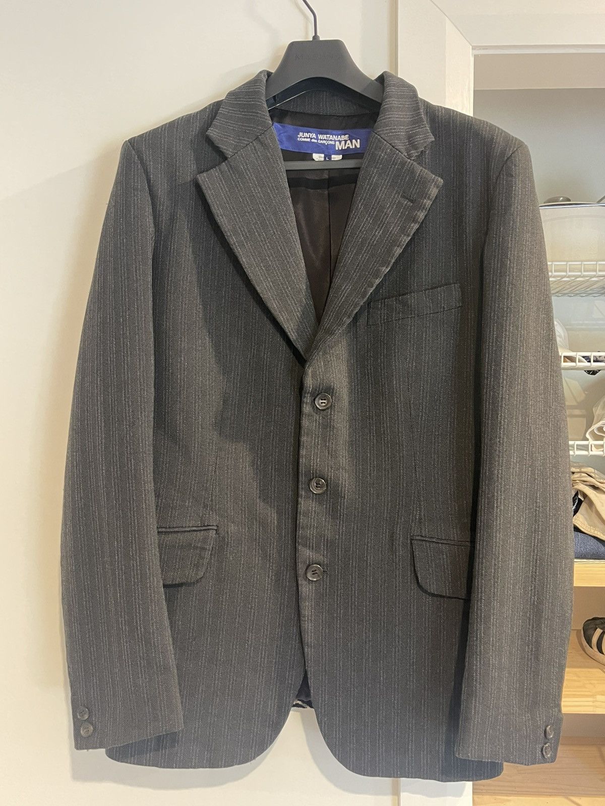 Comme des Garcons × Junya Watanabe JUNYA WANTANABE X CDG MONO FLORAL BLAZER Size 40R - 2 Thumbnail