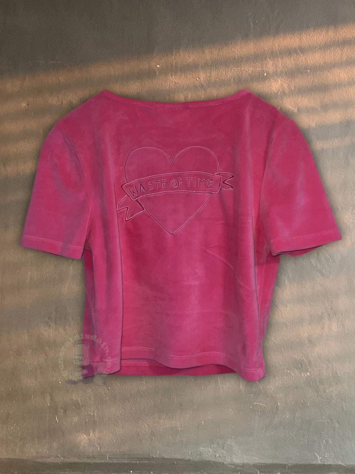 Lazy Oaf Lazy Oaf Waste of Time 💘 velour lounge heart button velvet Size ONE SIZE - 18 Thumbnail