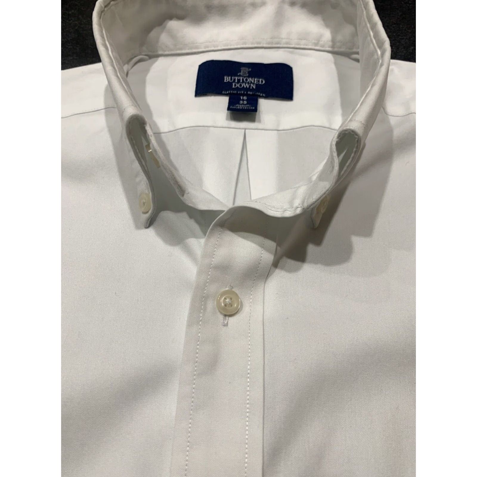 J Brand VINTAGE Buttoned Down Dress Shirt Men White 16 Regular Office Workwear Size 42R - 6 Thumbnail