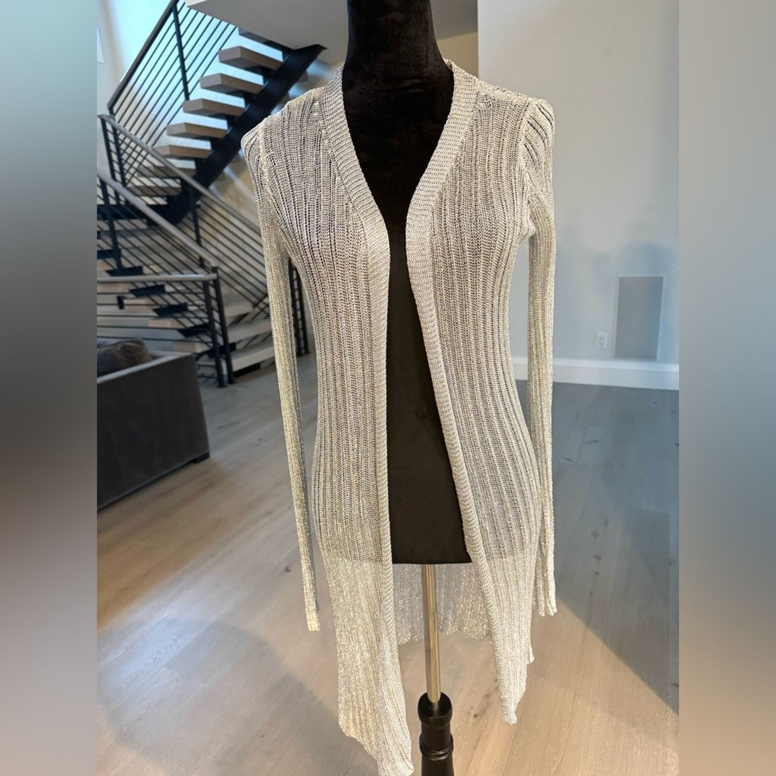 Other Elegant silver Metallic Cardigan size XS Size XS / US 0-2 / IT 36-38 - 3 Thumbnail