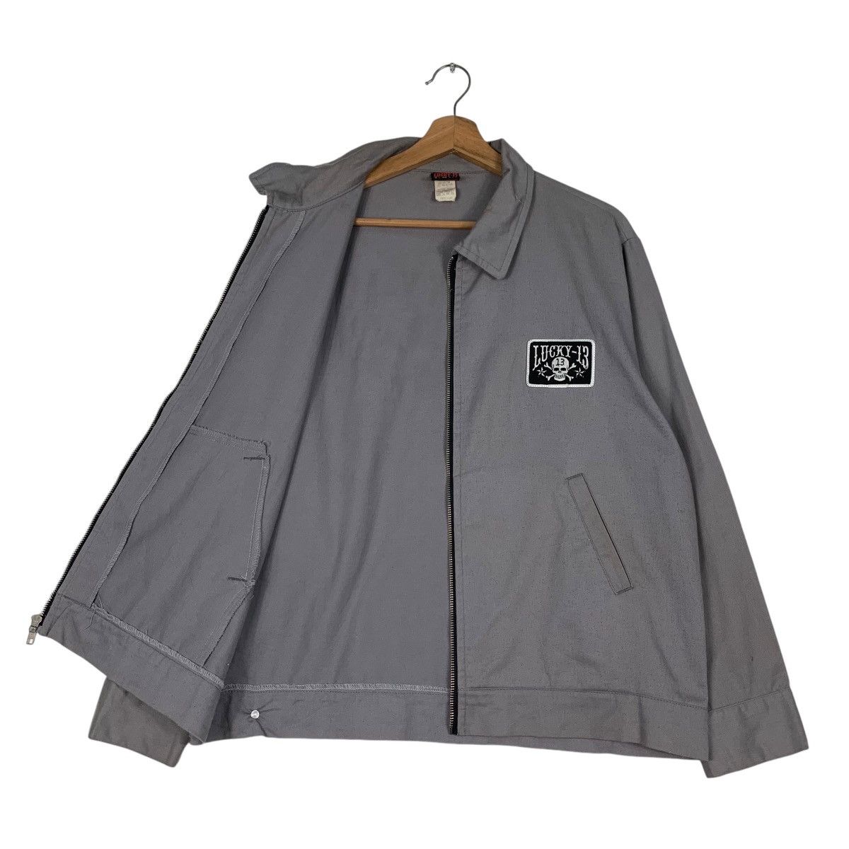 Vintage LUCKY 13 Crossbones Skull Logo Jacket #1269-C57 Size US M / EU 48-50 / 2 - 9 Thumbnail