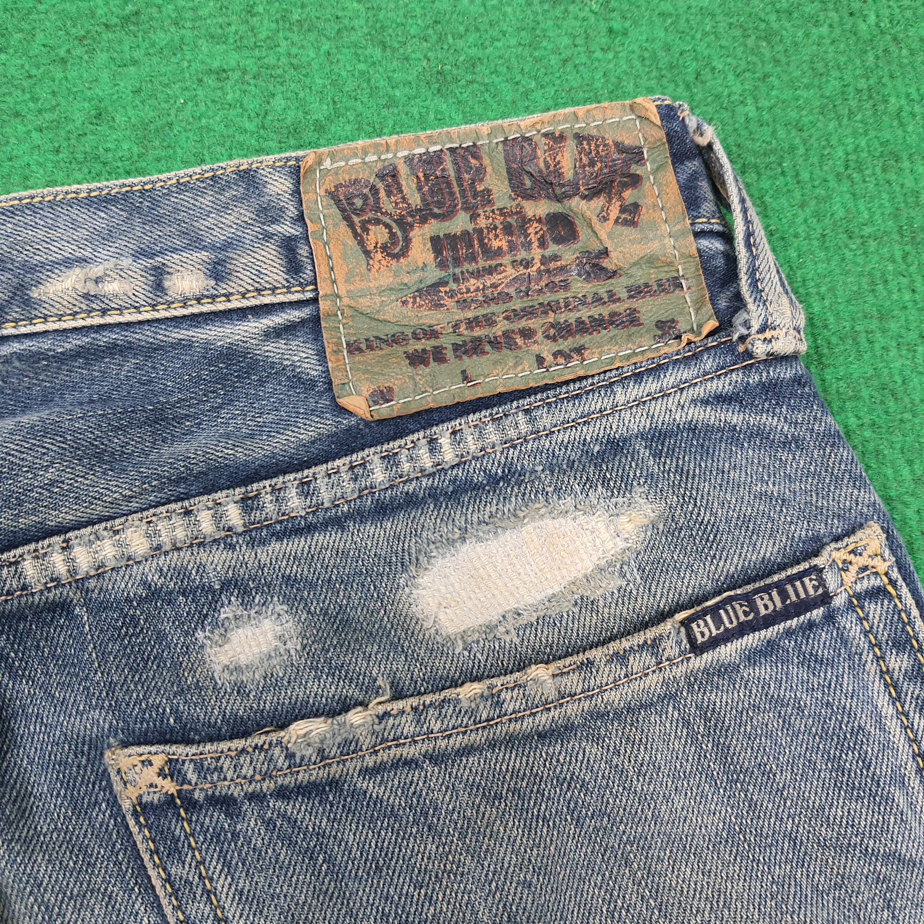 Blue Blue Japan Blue Blue Japan Hollywood Ranch Market Distressed E1N34 Size US 31 - 3 Thumbnail