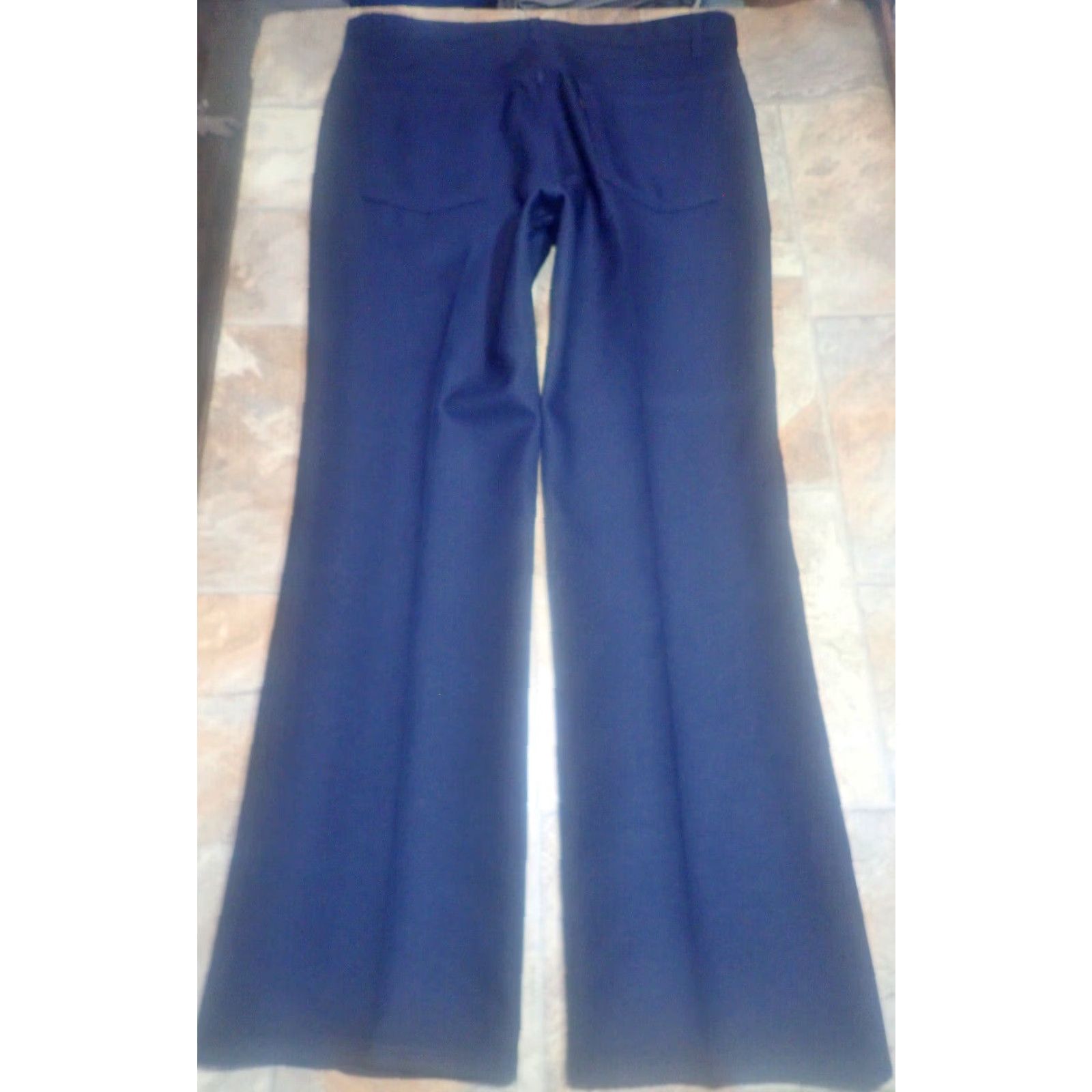 Levi's VINTAGE Levi's 517 Navy Polyester Twill Dress Jeans Pants 38x32 USA Levi's 517 Bootcut Regular Navy Mens 90s Size US 38 / EU 54 - 3 Thumbnail