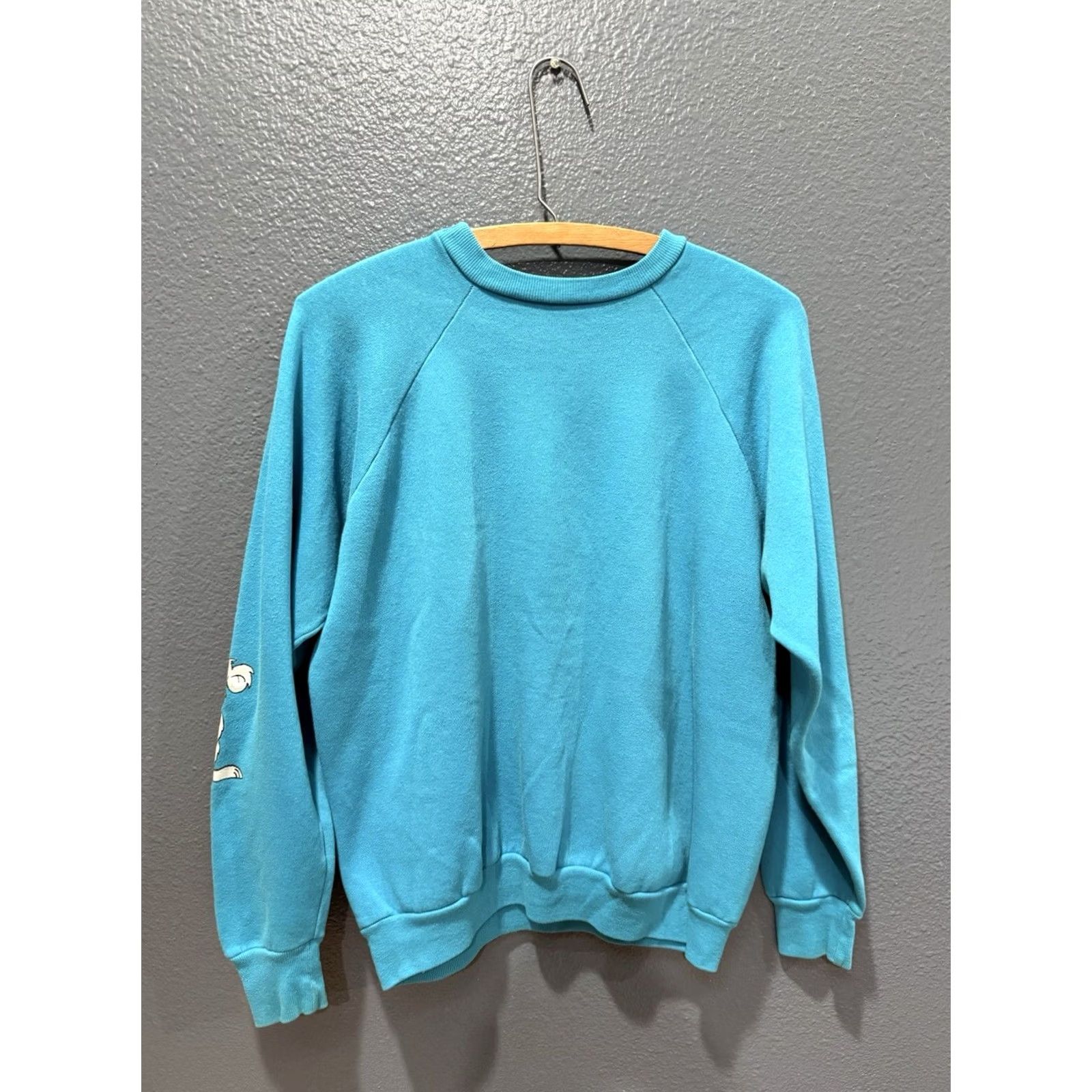 Vintage VINTAGE Koala Bear Ice Cream Blue Graphic Sweatshirt M/L Men Pullover 80s Shirt Womens Mens Boys Girls Size US L / EU 52-54 / 3 - 5 Thumbnail
