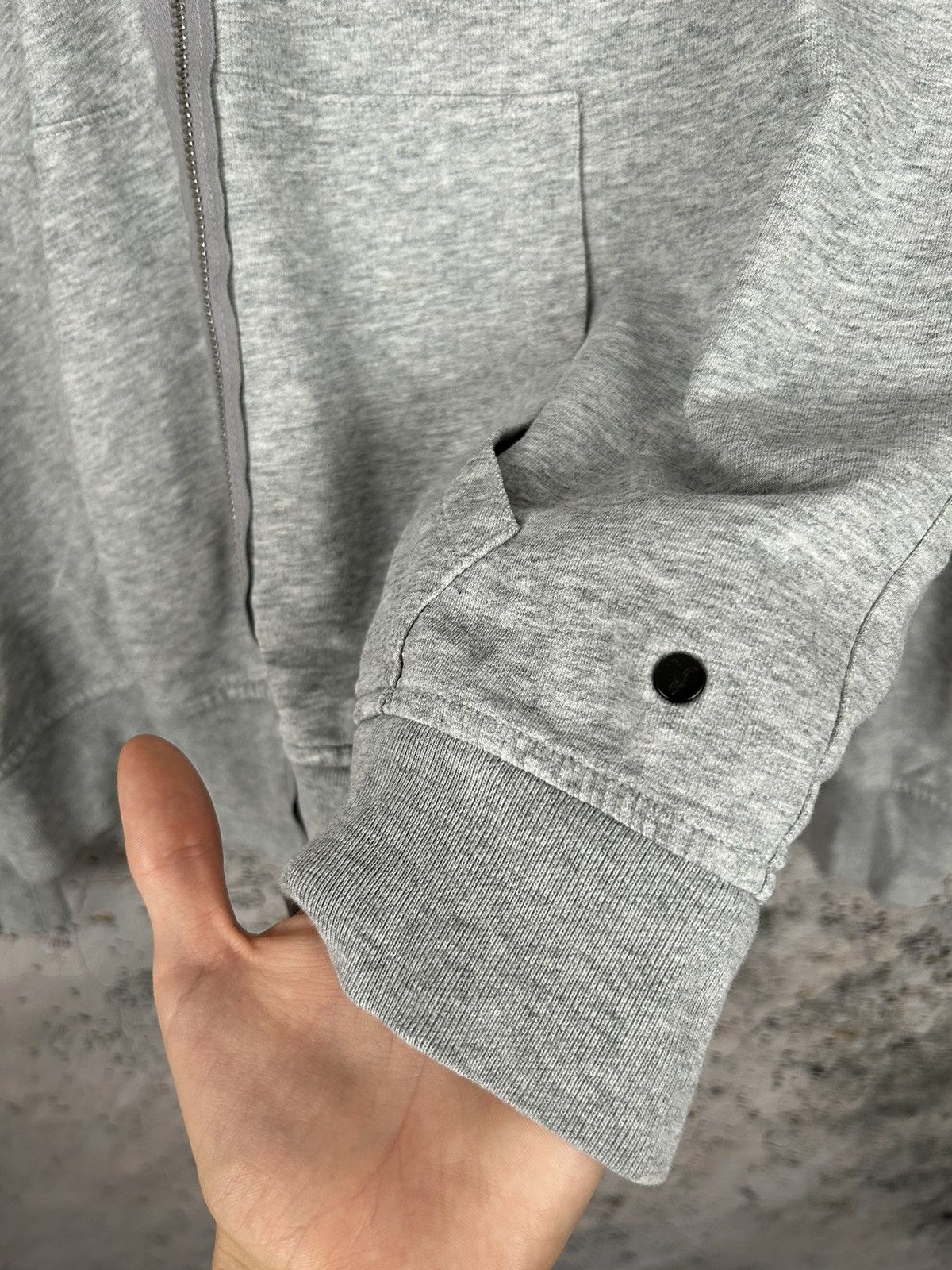 Allsaints AllSaints Grey Zip Up Hoodie Sweatshirt Vintage Streetwear Size US L / EU 52-54 / 3 - 5 Thumbnail
