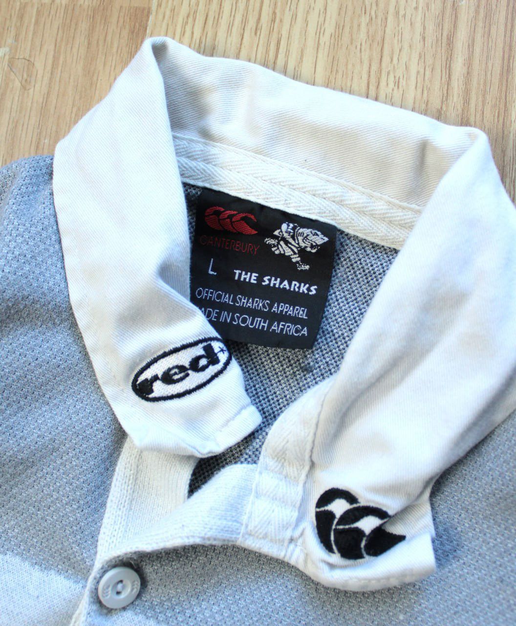 Canterbury of New Zealand 🔥 Natan Sharks 2003 Rugby Union Jersey Polo Shirt Canterbury Size US L / EU 52-54 / 3 - 3 Thumbnail
