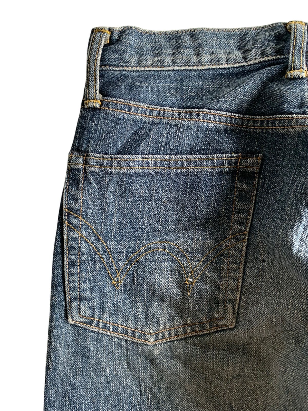 Kapital EDWIN 505ZX SELVEDGE FADED&RUSTY DISTRESSED DENIM Size US 28 / EU 44 - 10 Thumbnail