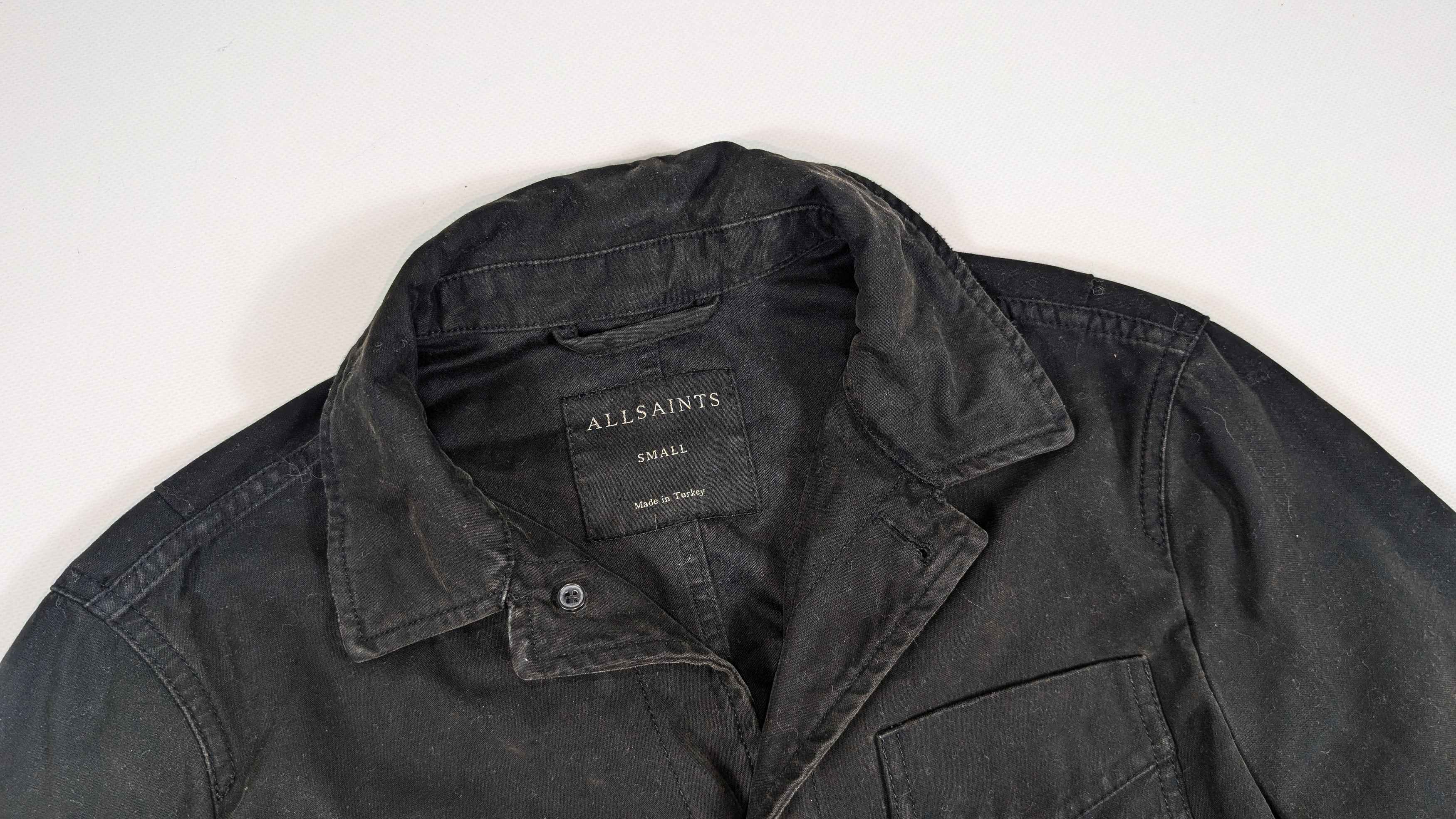 Allsaints AllSaints Convoy Black Cotton Blazer Jacket Size S Size US S / EU 44-46 / 1 - 4 Thumbnail