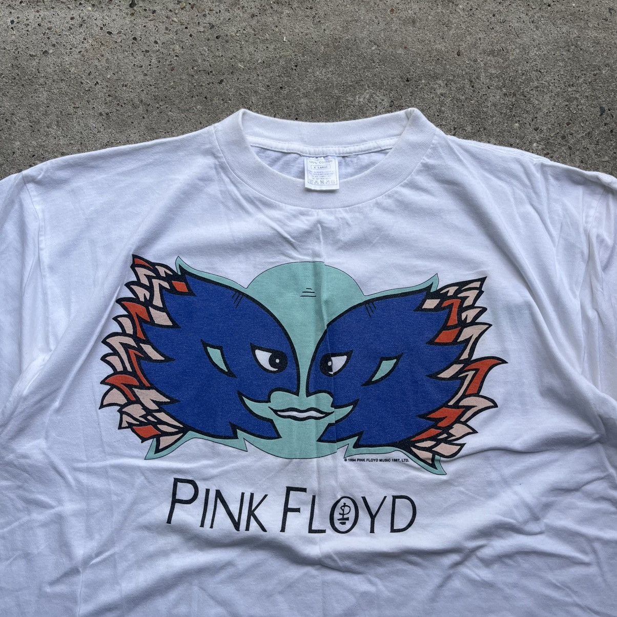 Band Tees × Pink Floyd × Vintage Vintage Pink Floyd 1994 tee division bell white rare Size US XL / EU 56 / 4 - 4 Thumbnail