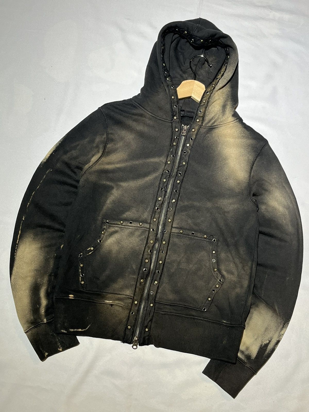 JACKROSE × Japanese Brand Black Rose In Chispa Eleilutrica Distressed Zipper Hoodie Size US S / EU 44-46 / 1 - 4 Thumbnail