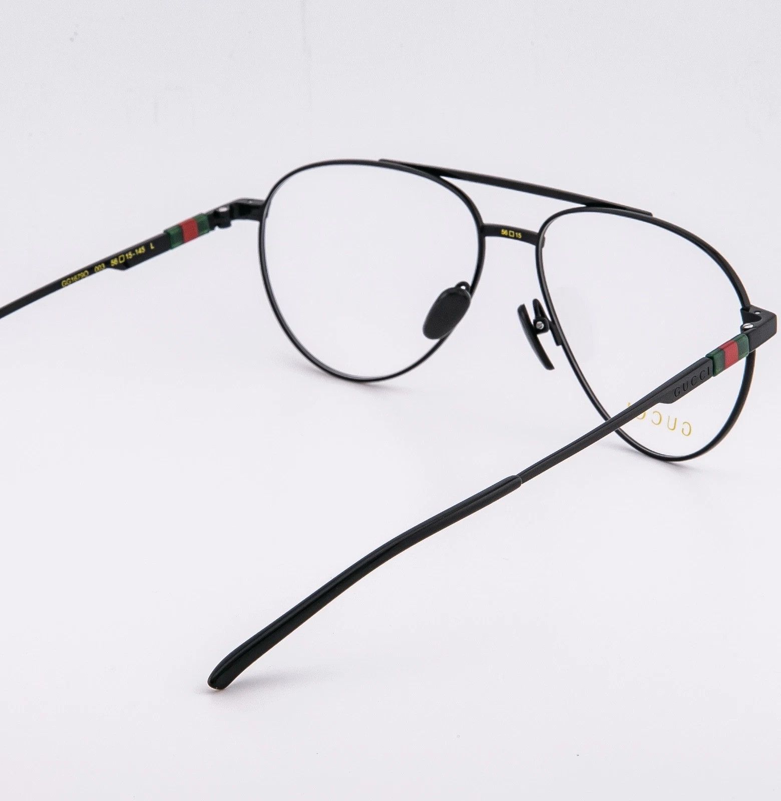 Gucci GUCCI GG1679O 1679 Black Green Stripe Logo Metal Optical 003 Size ONE SIZE - 3 Thumbnail