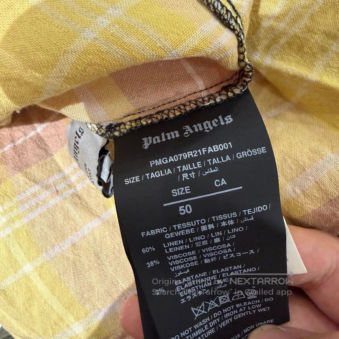 Palm Angels Palm Angels SS21 Bleached Logo Plaid Shirt. Size US M / EU 48-50 / 2 - 3 Thumbnail