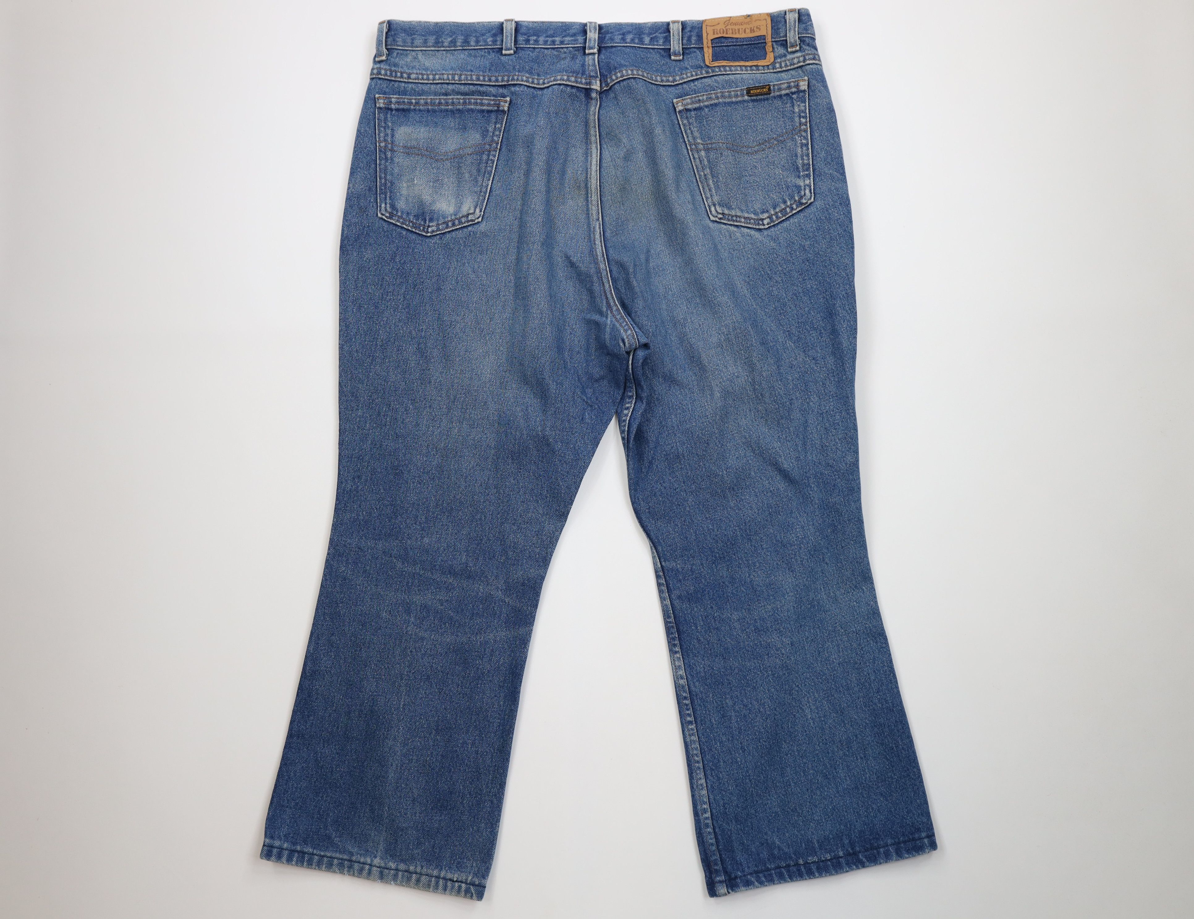 Vintage Vintage 80s 90s Streetwear Flared Wide Leg Denim Jeans Blue Size US 40 / EU 56 - 10 Thumbnail