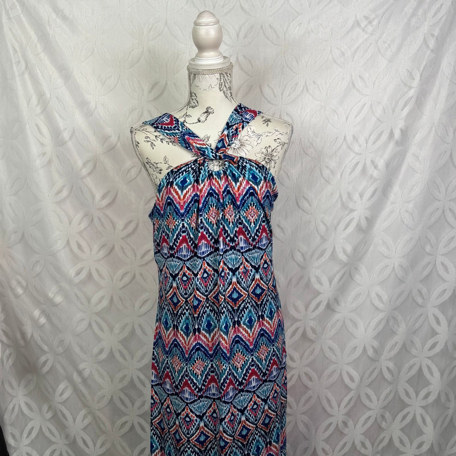 Tommy Bahama Halter Prima Peacock Midi Dress NWT