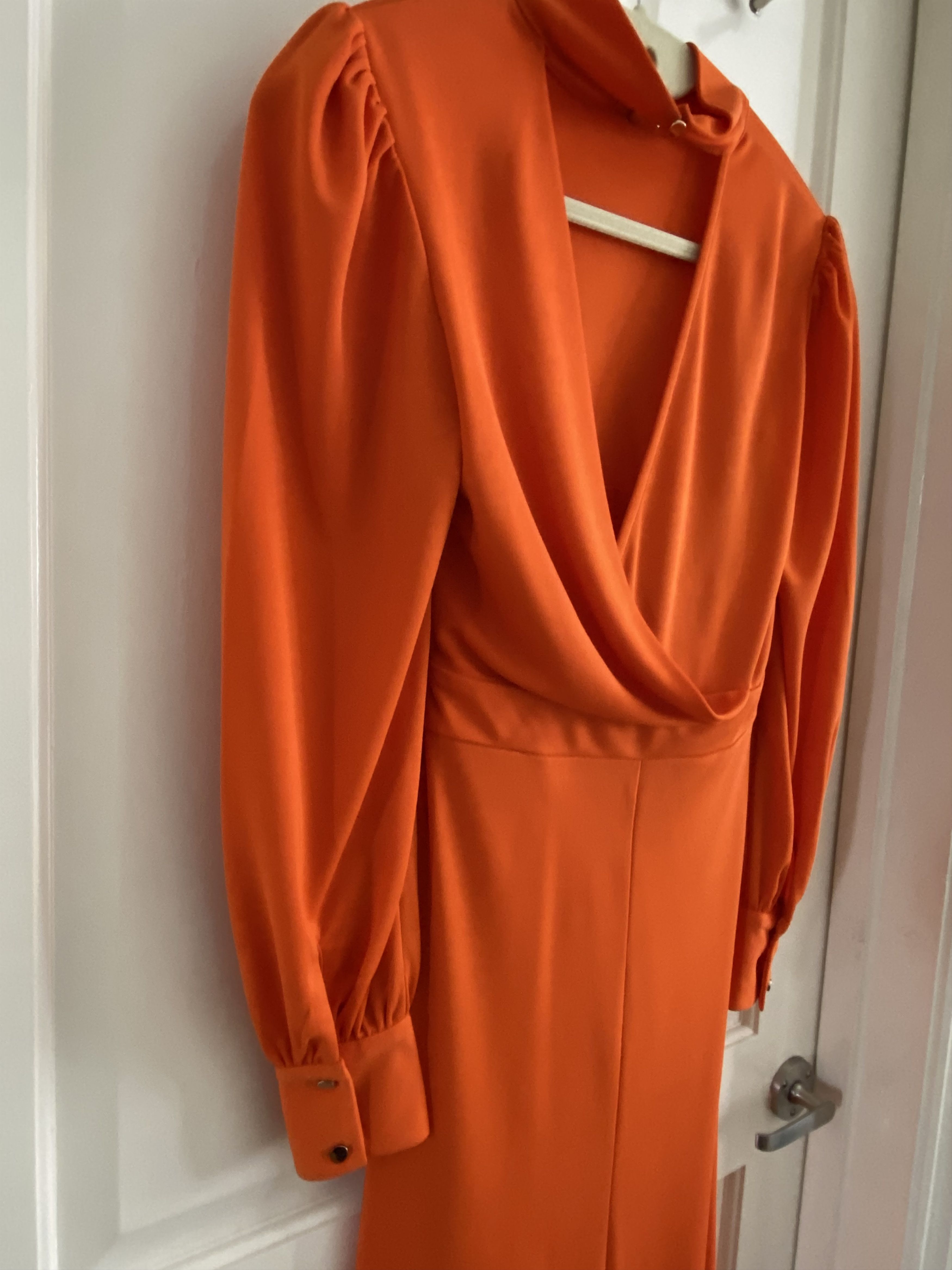 Karen Millen Orange funnel neck orange dress Size S / US 4 / IT 40 - 9 Thumbnail