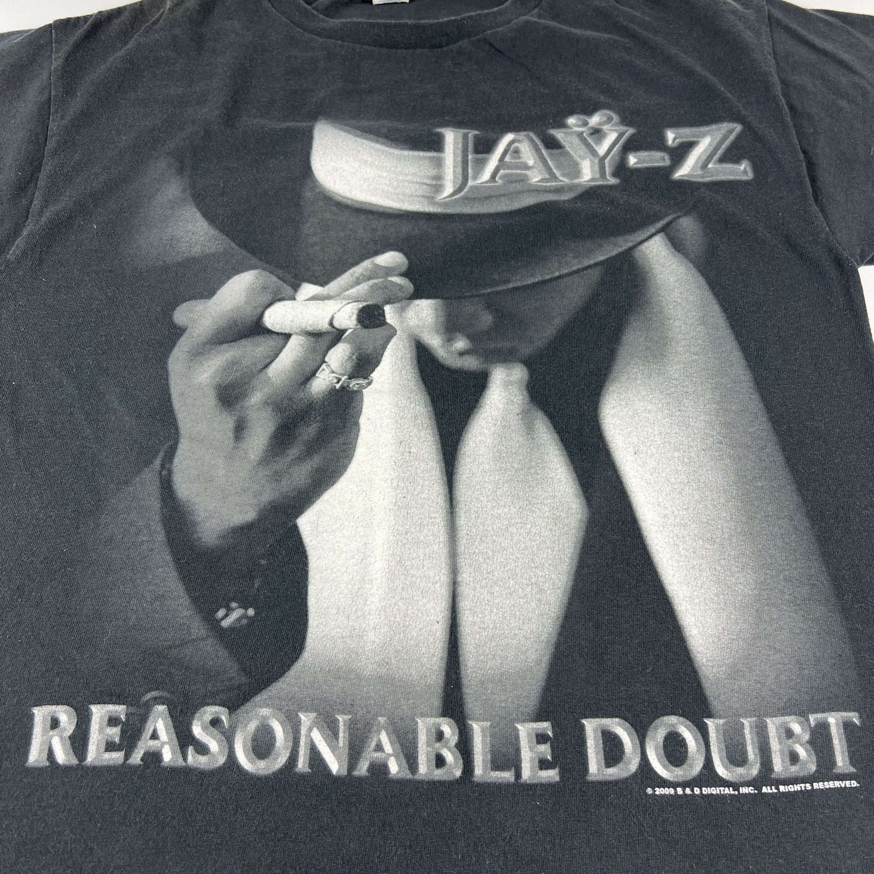 2009 Jay-Z Reasonable Doubt Shirt Big Graphic Faded Tee