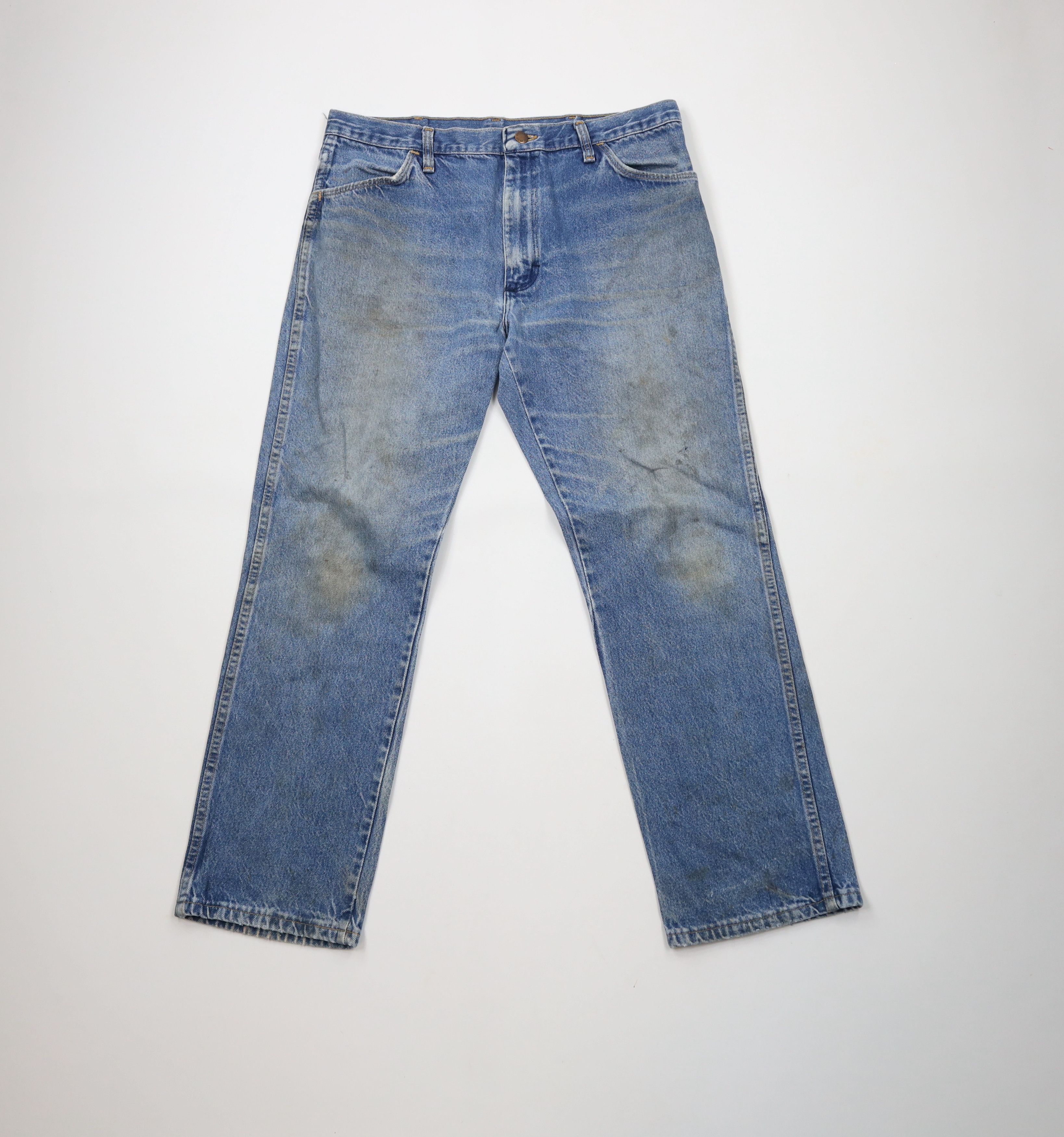 Vintage Vintage 70s 80s Streetwear Straight Leg Denim Jeans USA Size US 34 / EU 50 - 1 Thumbnail