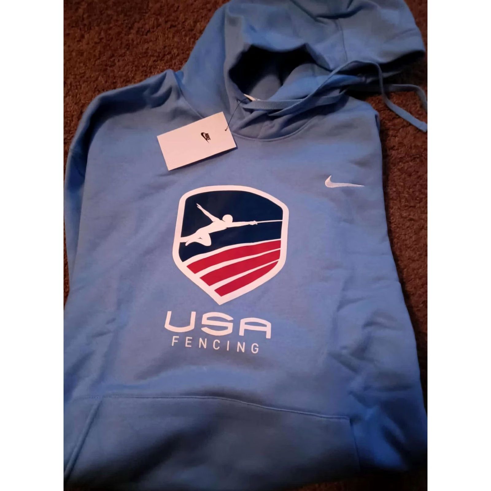 Nike Nike Mens BLUE USA FENCING Hoodie SWEATSHIRT PULLOVER SIZE XXL Size US XXL / EU 58 / 5 - 2 Thumbnail