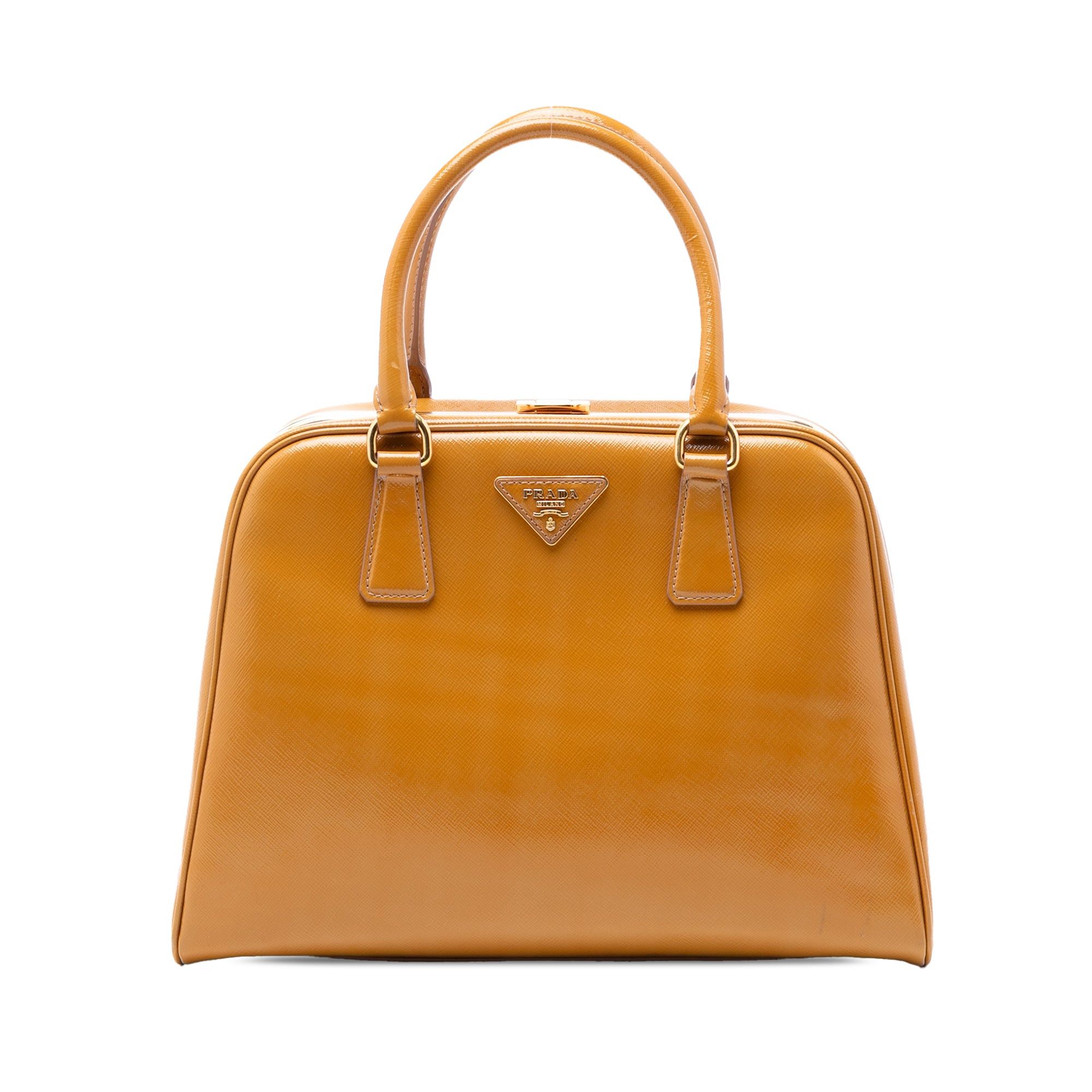Prada Saffiano Vernice Pyramid Frame Handbag Size ONE SIZE - 1 Thumbnail