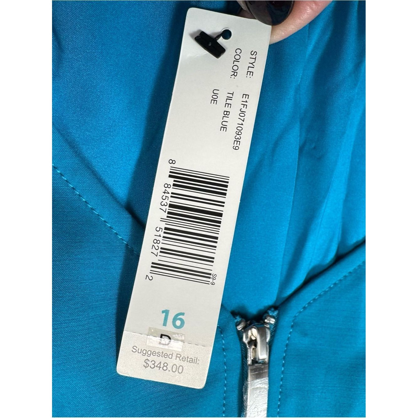 Ellen Tracy NWT New $348 Ellen Tracy V-Neck Zip Front Short-Sleeve Tile Size XXL / US 16-18 / IT 52-54 - 5 Thumbnail