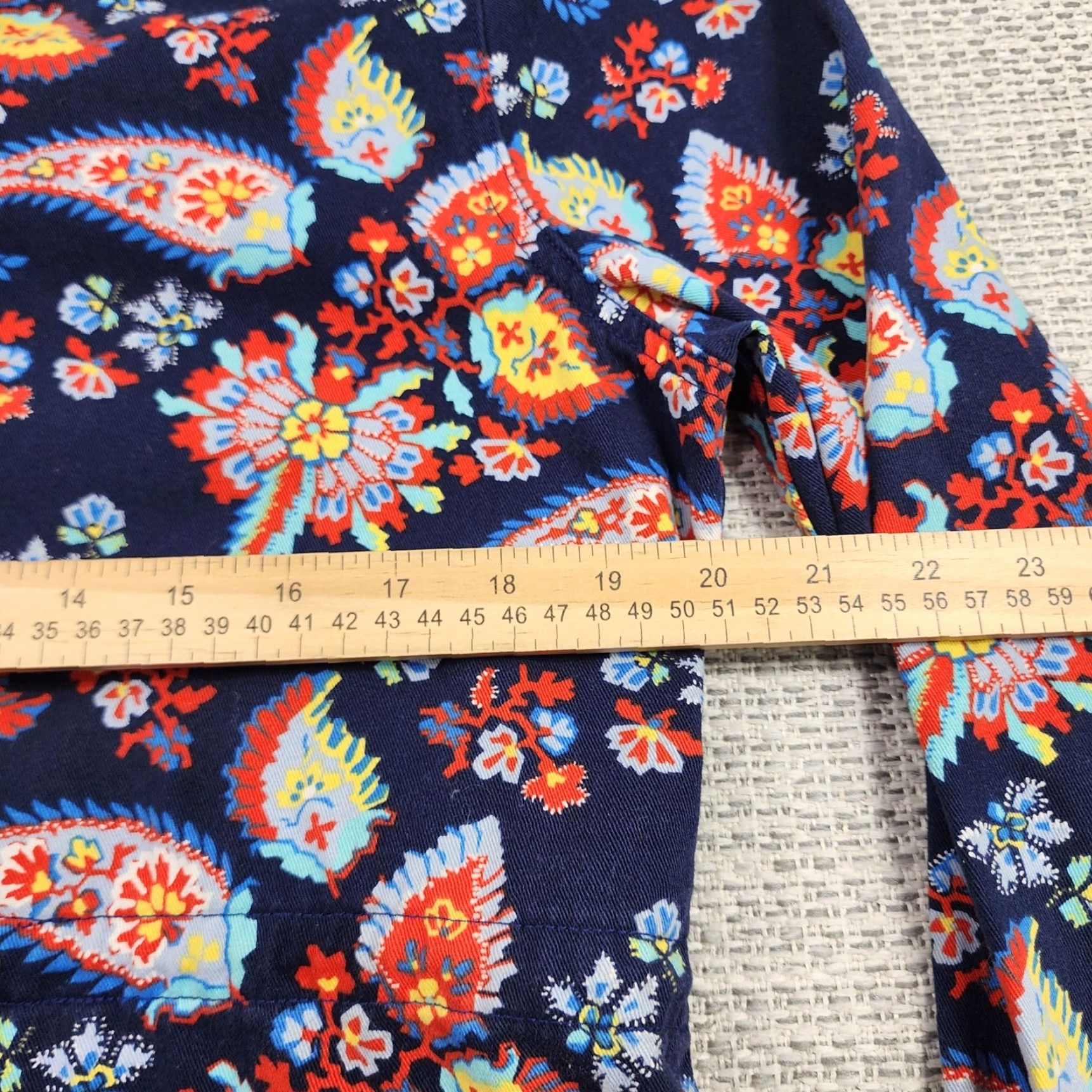 Levi's VINTAGE Levis Jacket Womens Large Blue Paisley Floral Hooded Utility Zip Front Size L / US 10 / IT 46 - 7 Thumbnail