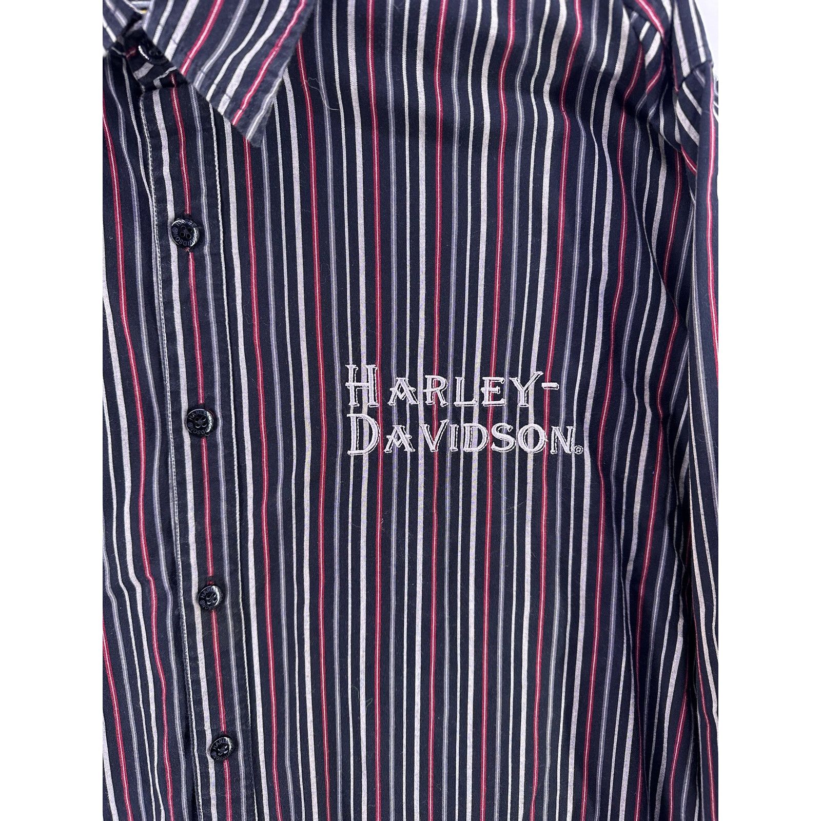 Harley Davidson Harley Davidson Striped Button Shirt Long Sleeve Size 3xl Size US XXL / EU 58 / 5 - 5 Thumbnail