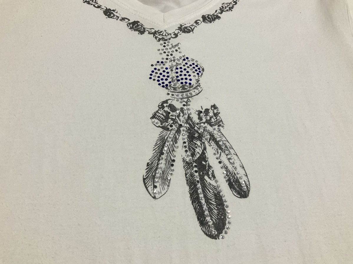 14th Addiction 🔥Sick Y2K Diavlo 3D Feather Skull Necklace Shirt Size US M / EU 48-50 / 2 - 4 Thumbnail
