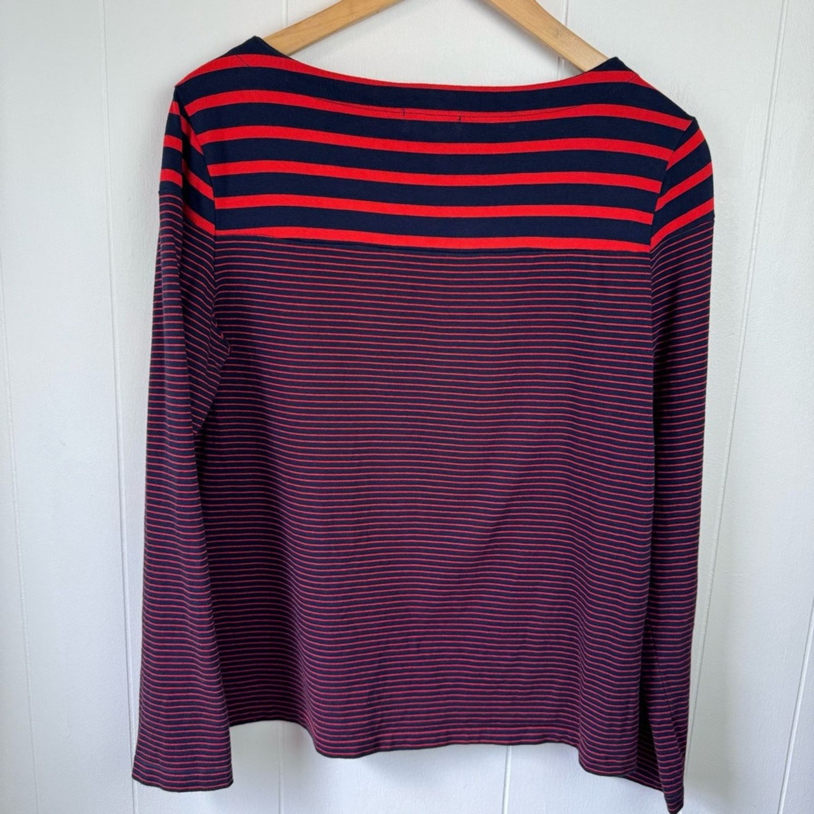 Gap Gap Navy & Red Mixed Stripe Breton Tee Shirt Womens Large Size L / US 10 / IT 46 - 7 Thumbnail