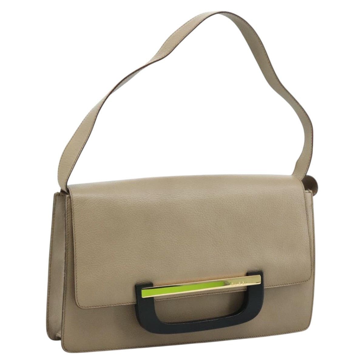 Gucci GUCCI Shoulder Bag Leather Wood Beige Black Gold Size ONE SIZE - 1 Thumbnail
