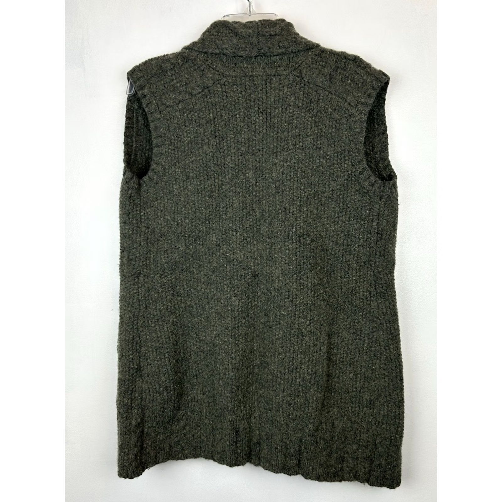 Eddie Bauer Eddie Bauer Cardigan Sweater Vest Womens L Green Cable Knit Open Capsule Minimal Size L / US 10 / IT 46 - 6 Thumbnail