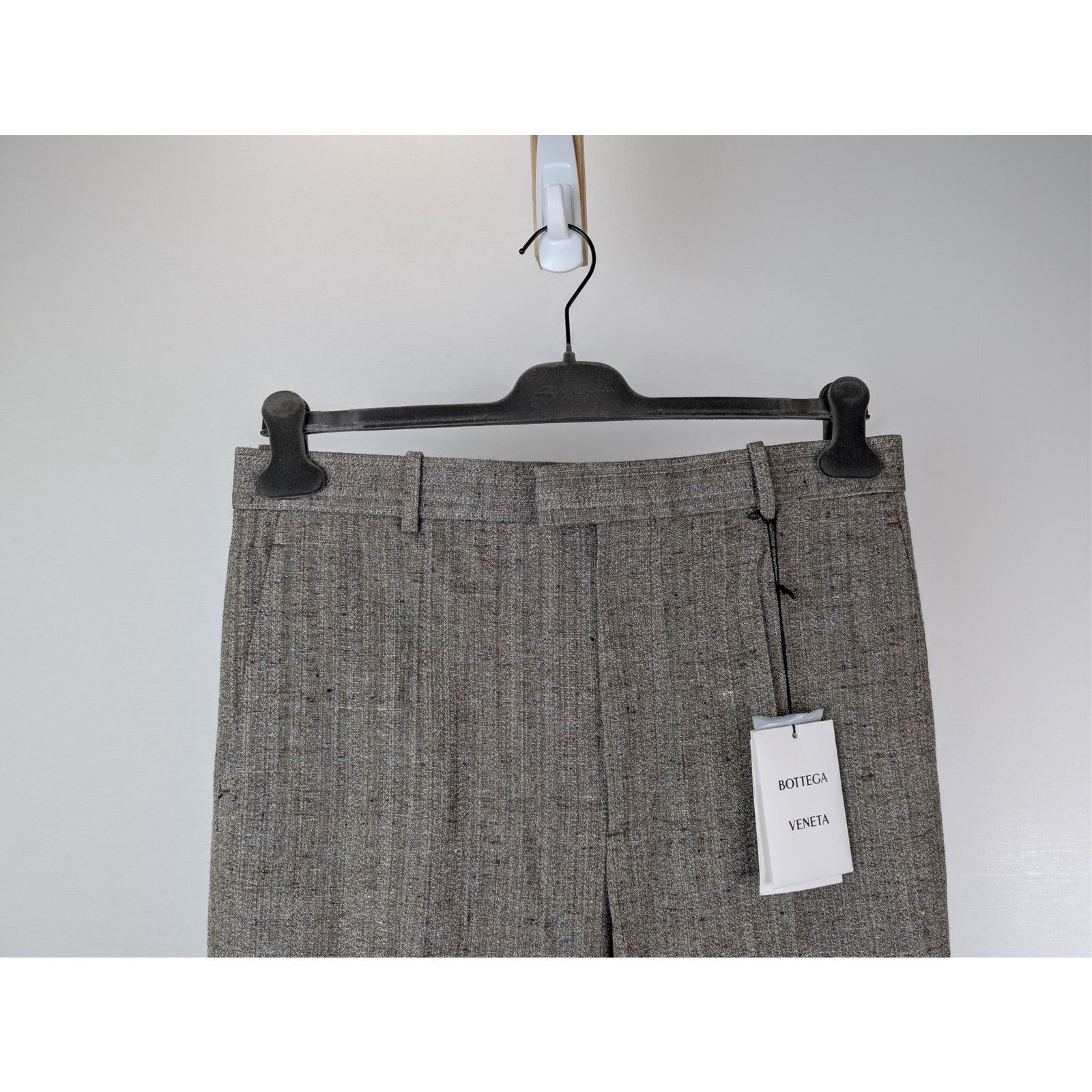 Bottega Veneta o1rshd1 Knotted Melange Viscose Silk Flare Trousers Size US 36 / EU 52 - 3 Thumbnail