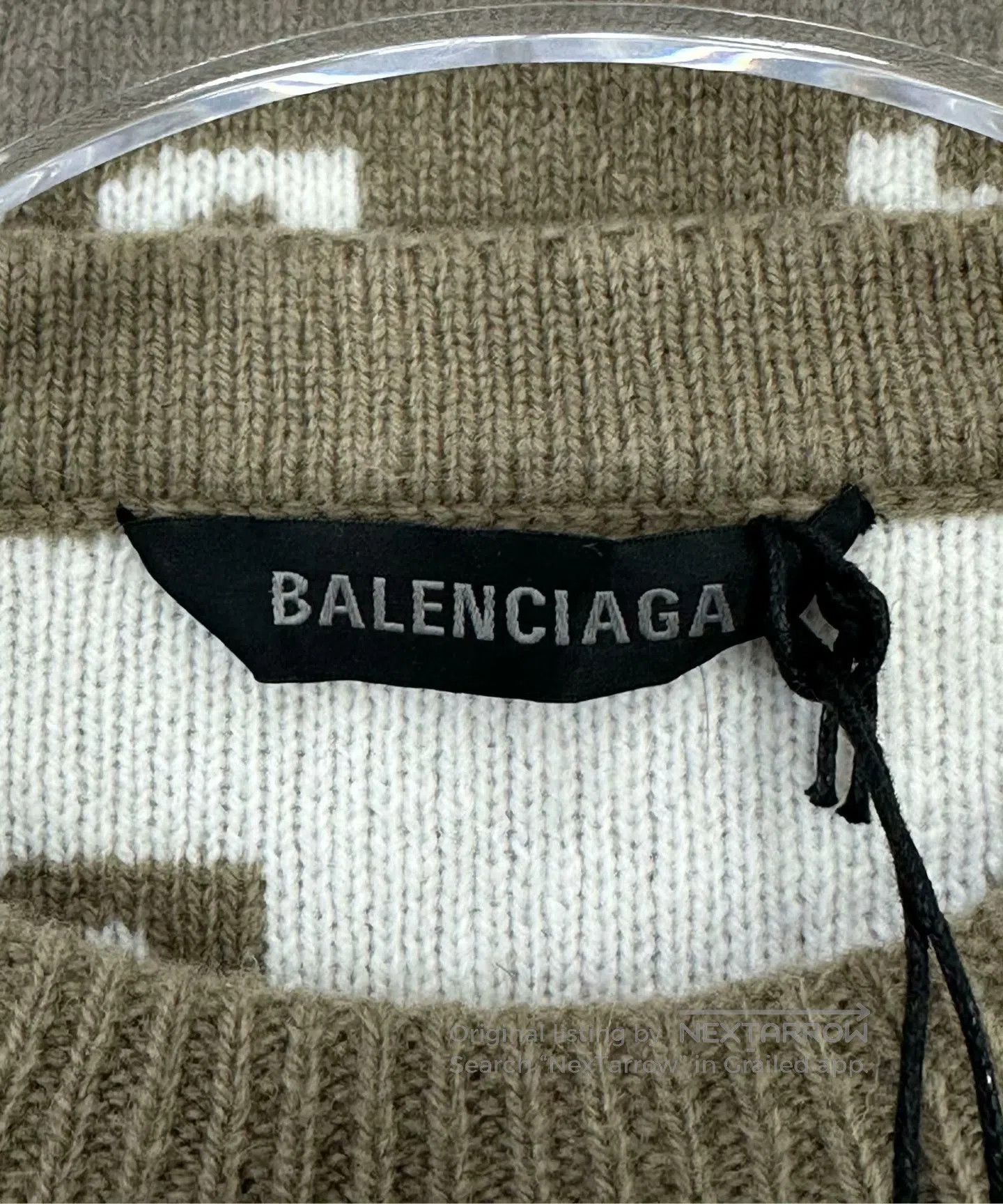 Balenciaga Balenciaga Light brown logo print knit sweater| Size US XS / EU 42 / 0 - 3 Thumbnail