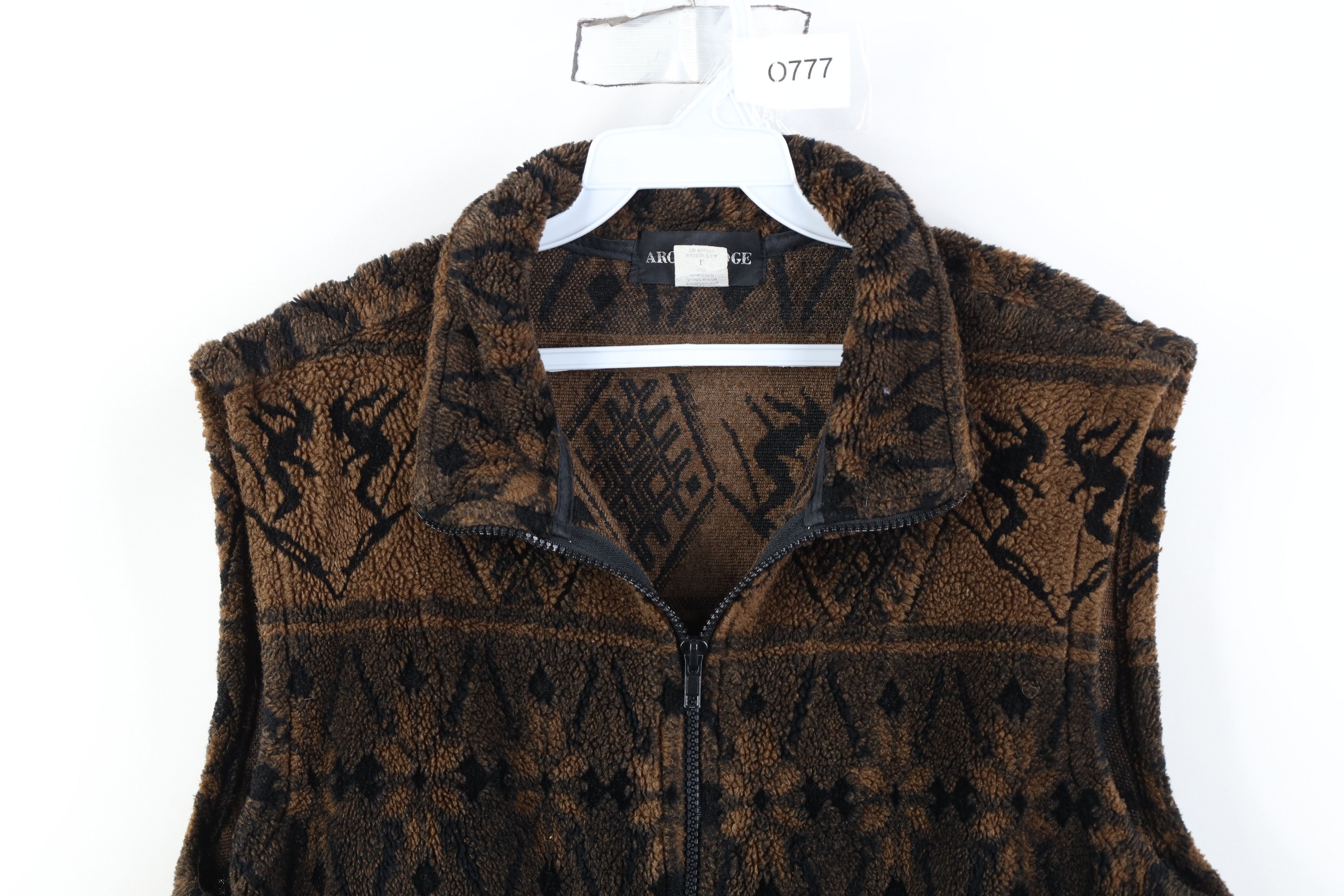 Vintage Vintage 90s Streetwear All Over Print Fleece Vest Jacket Size L / US 10 / IT 46 - 2 Thumbnail