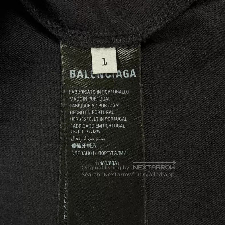 Balenciaga Balenciaga Phantom overlapping logo black short-sleeve Size US S / EU 44-46 / 1 - 7 Thumbnail