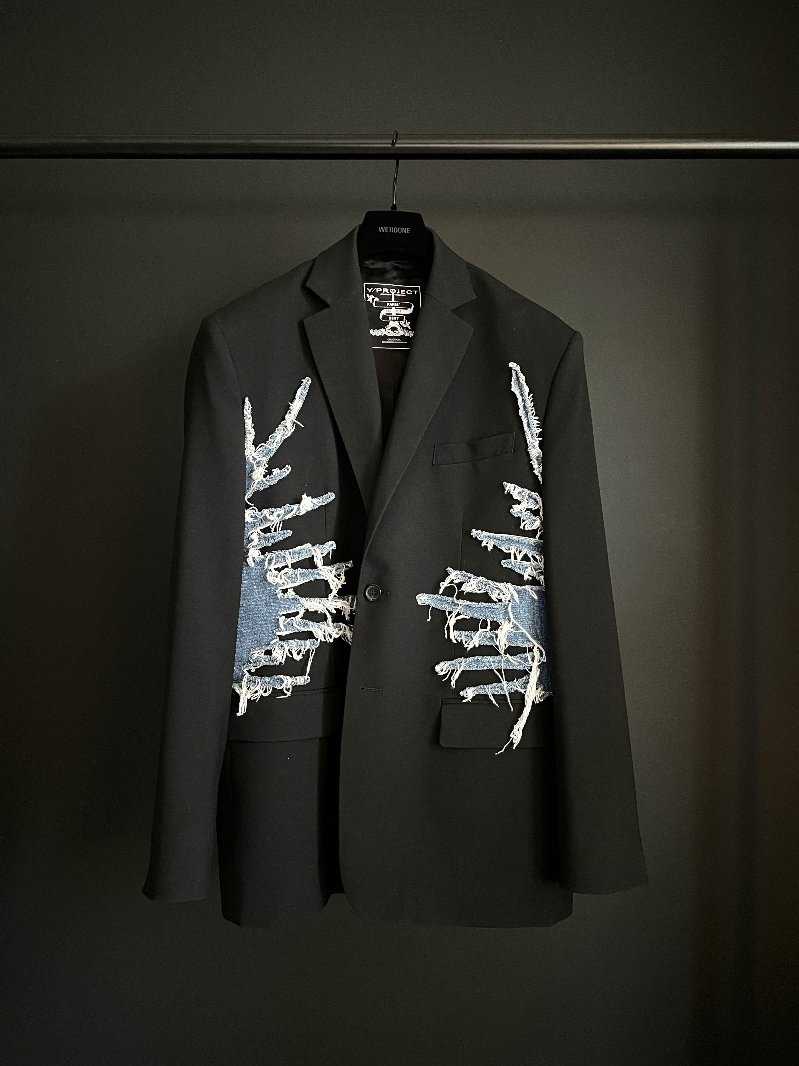 image of Yproject Whisker Blazer in Black, Men's (Size Small)