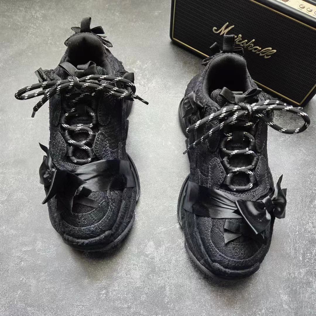 Balenciaga BALENCIAGA TRIPLE S Black Bow 38 98 New Original Box Size US 7 / IT 37 - 1 Thumbnail