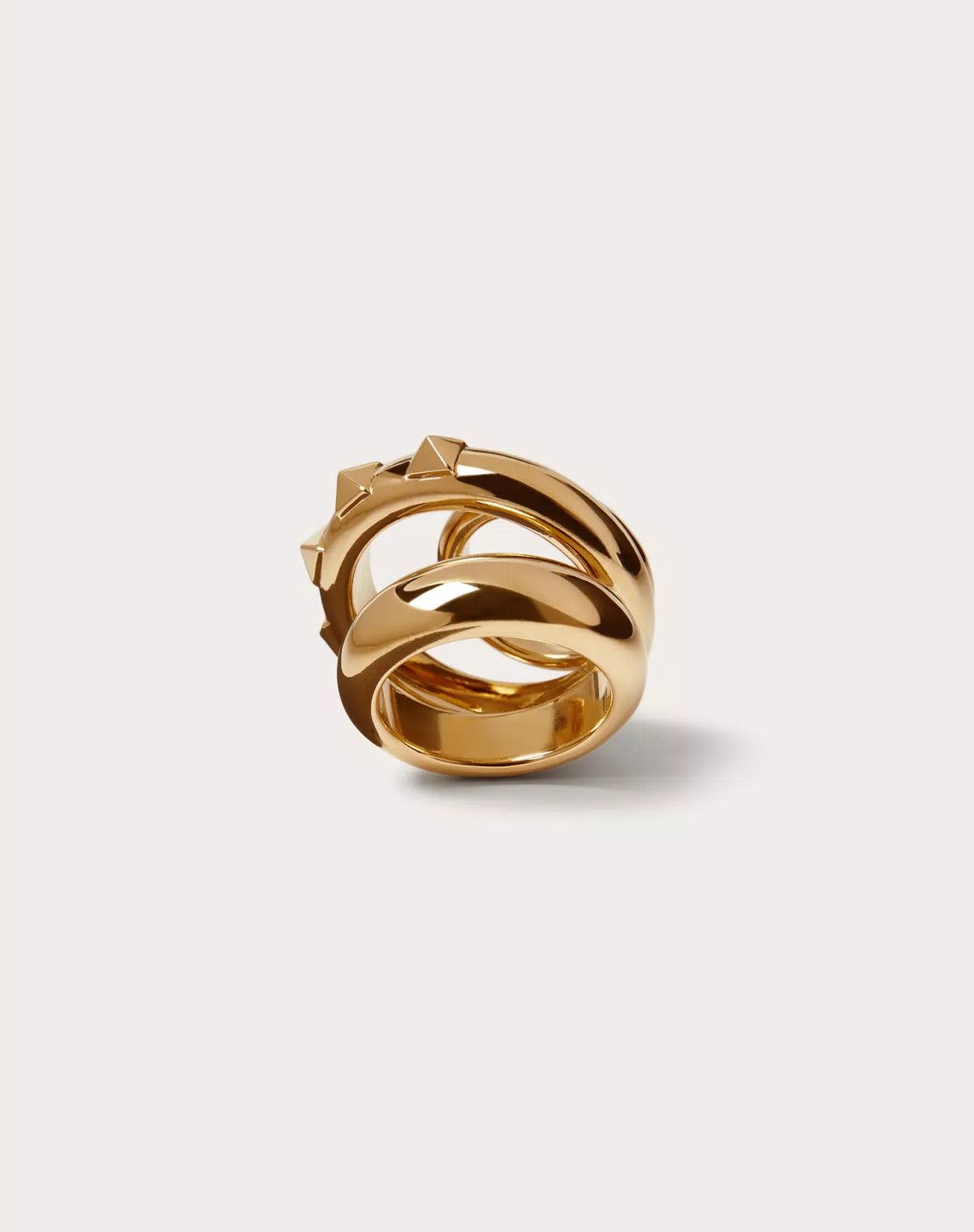 Valentino oc11z0725 Size:13/ Rockstud Metal Ring in Golden Size ONE SIZE - 1 Thumbnail