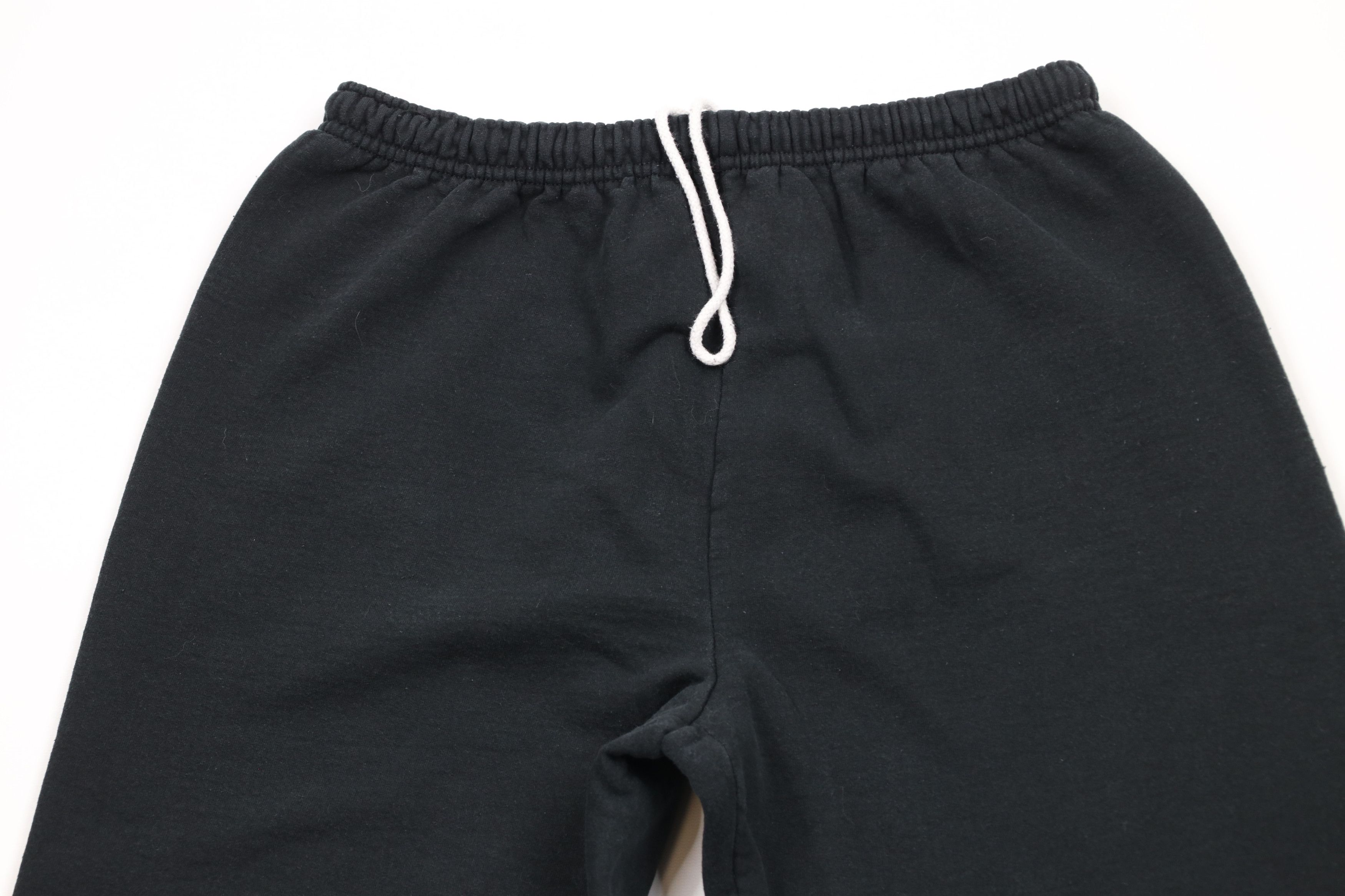 Vintage Vintage 90s Streetwear Blank Cuffed Sweatpants Joggers Black Size US 38 / EU 54 - 2 Thumbnail