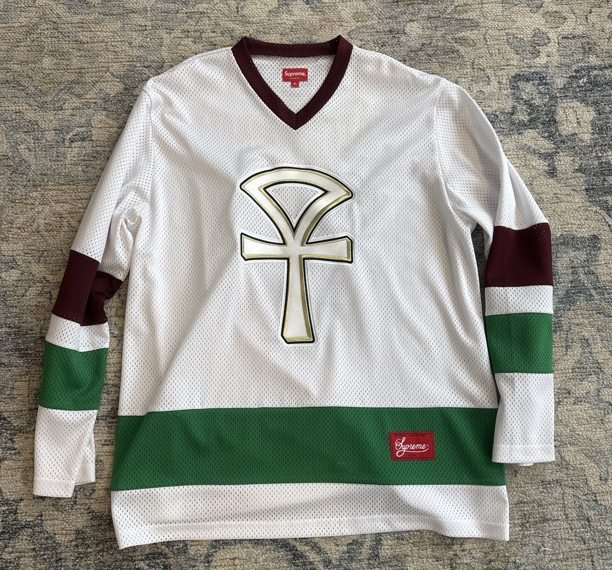 Supreme ankh hockey jersey mens size XL