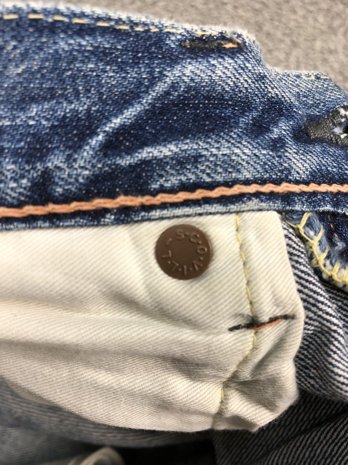 Evisu Vintage Distressed Japanese Brand Fullcount Selvage Jeans Size US 30 / EU 46 - 12 Thumbnail
