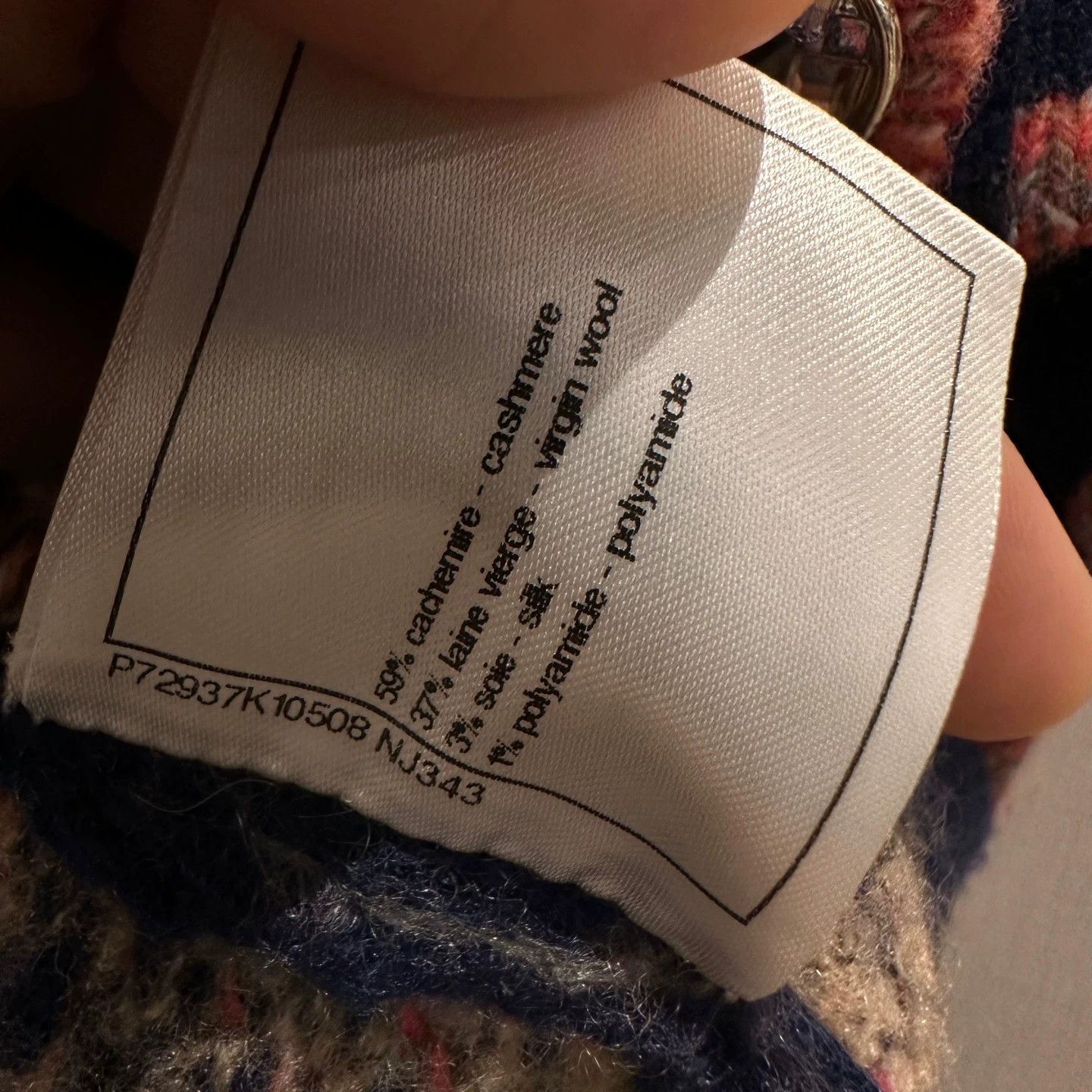 Chanel Chanel Cashmere Color-Blocked Check Crystal Btns Cardi 38 Size S / US 4 / IT 40 - 7 Thumbnail