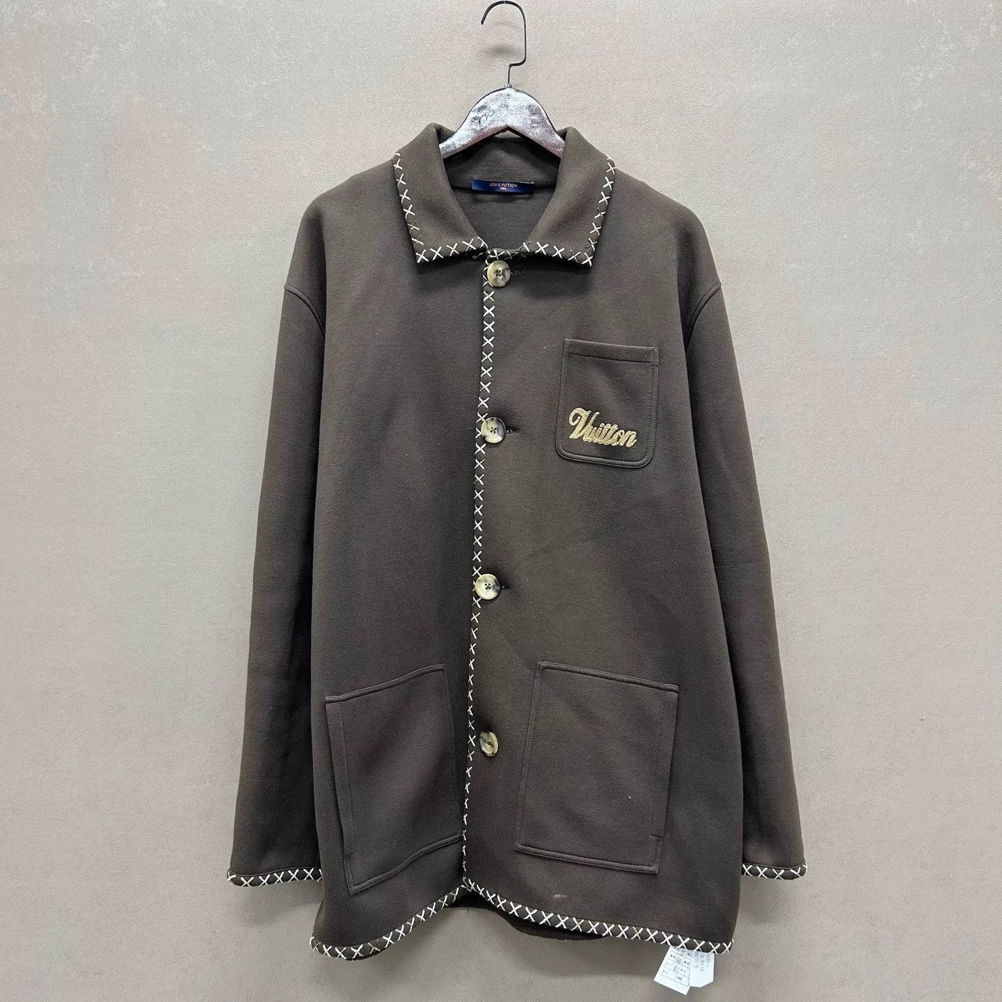 Louis Vuitton Brown Collared Button-Front Jacket XXL Size US XXL / EU 58 / 5 - 1 Thumbnail
