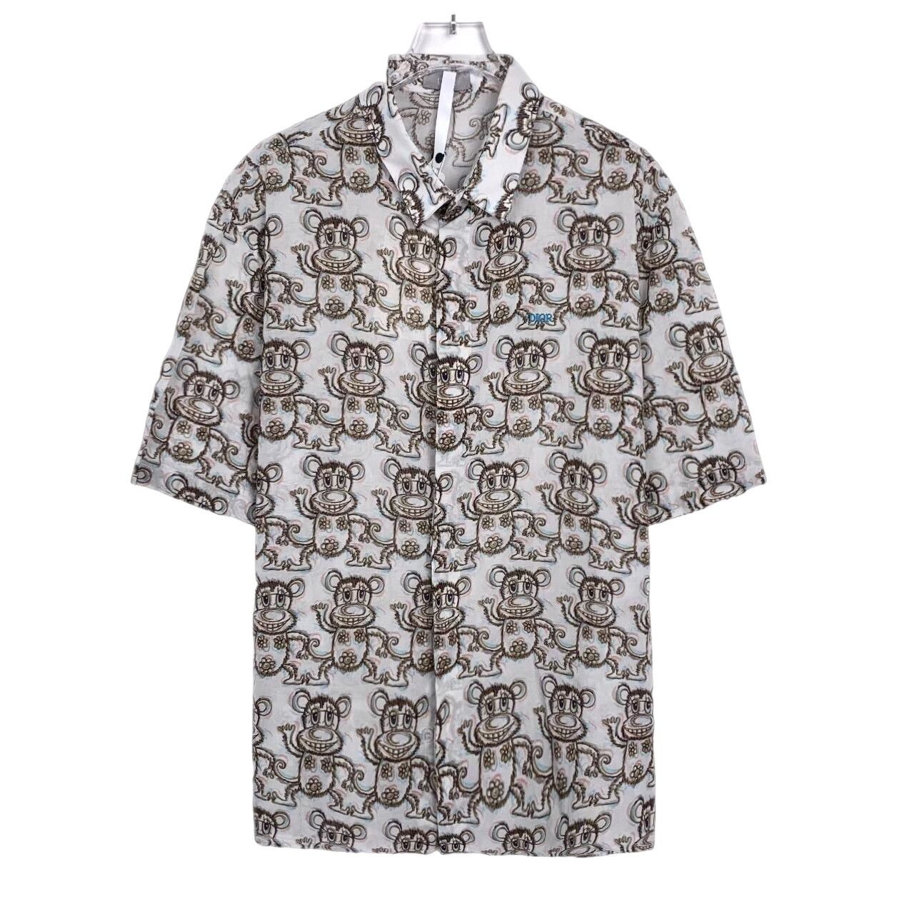 Dior Dior x Kenny Scharf Monkey Print Short Sleeve Shirt 41 Size US L / EU 52-54 / 3 - 1 Thumbnail