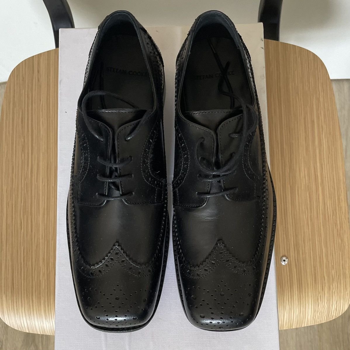 Stefan Cooke Brogue Martlett Derby Black Size US 10 / EU 43 - 3 Thumbnail