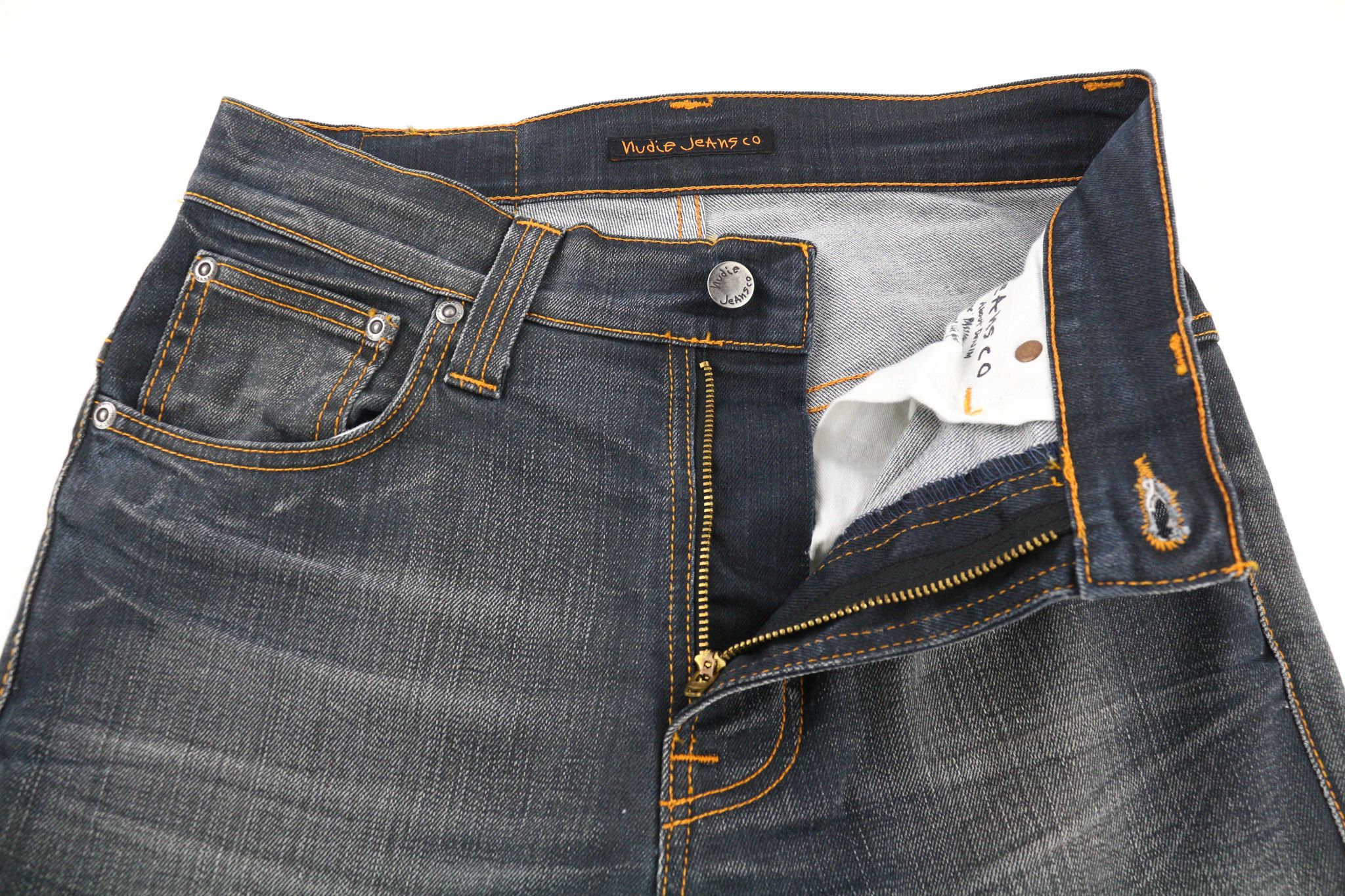 Nudie Jeans THIN FINN GREY AUTHENTIQUE USED W28/L32 Blue Jeans 80420 Size US 28 / EU 44 - 5 Thumbnail